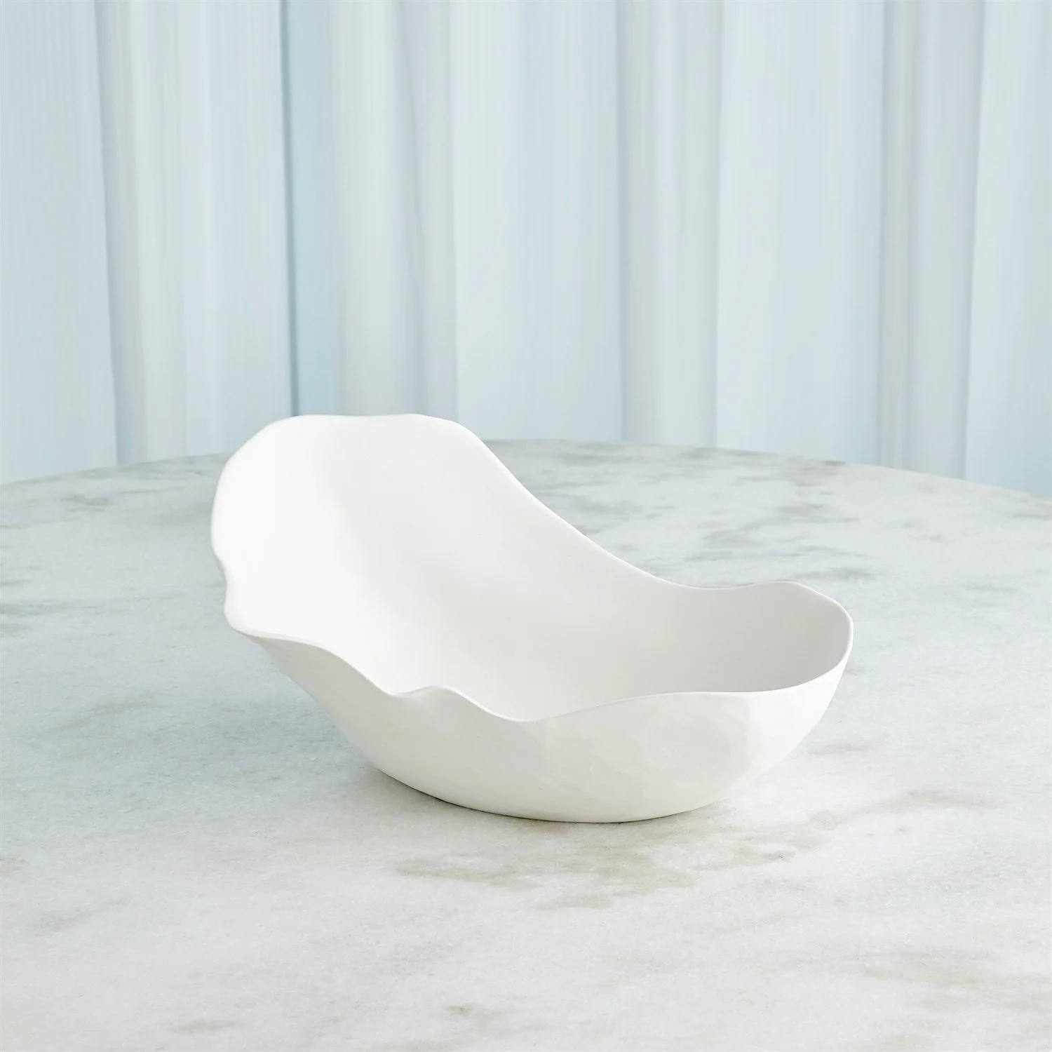 Global Views Horn Bowl - Matte White - Image 6