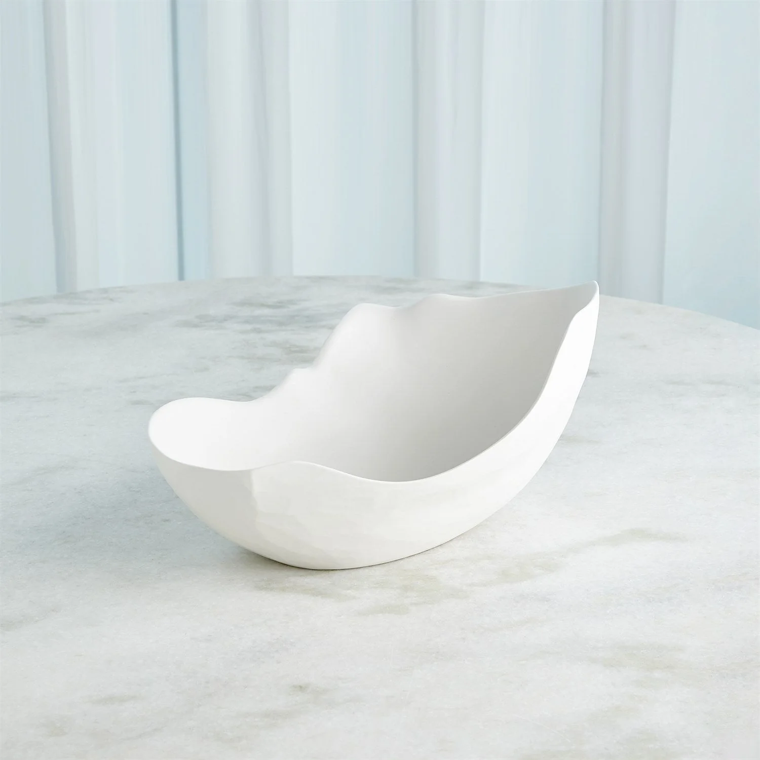 Global Views Horn Bowl - Matte White - Image 7