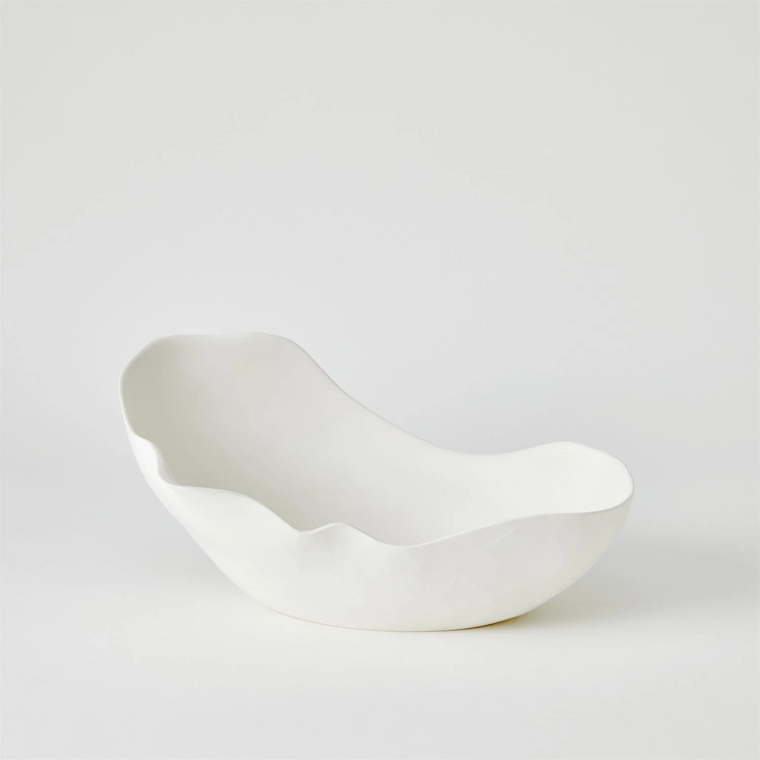 Global Views Horn Bowl - Matte White - Image 8