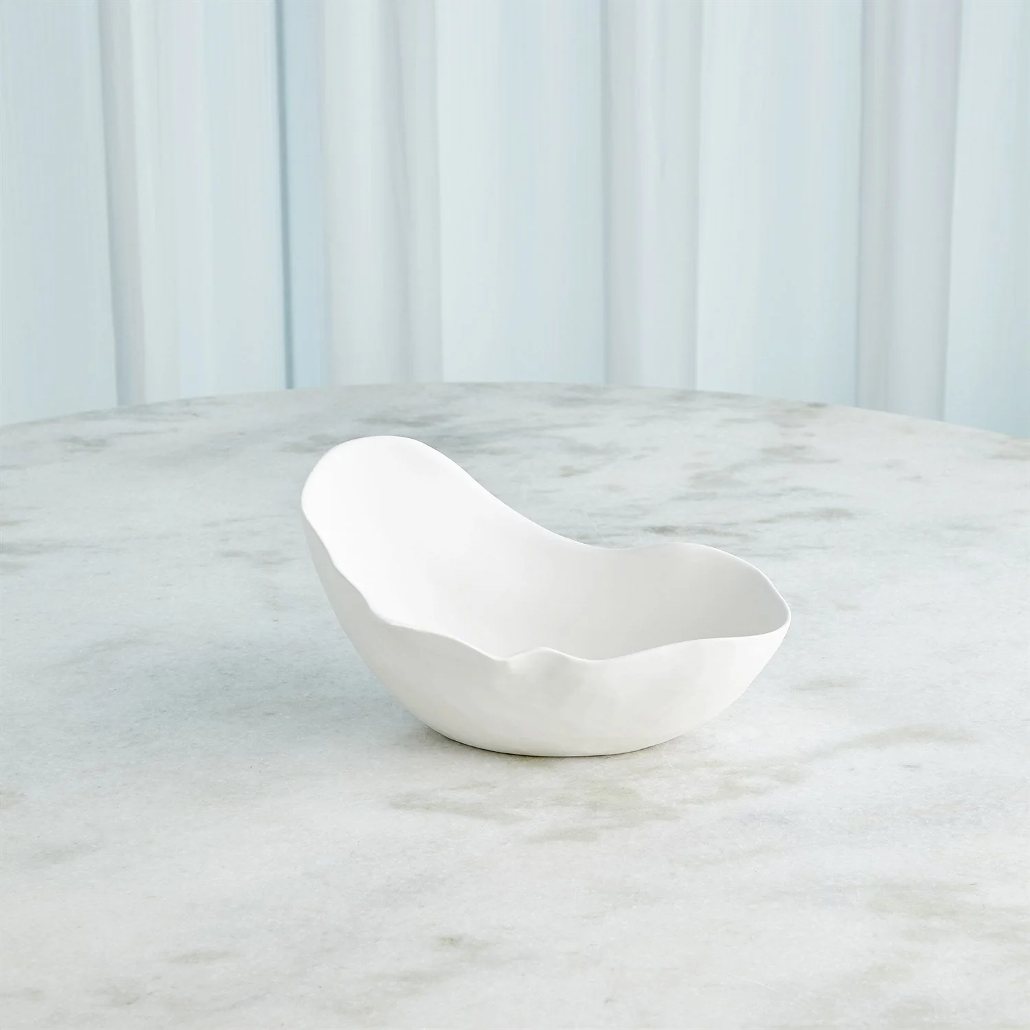 Global Views Horn Bowl - Matte White - Image 9