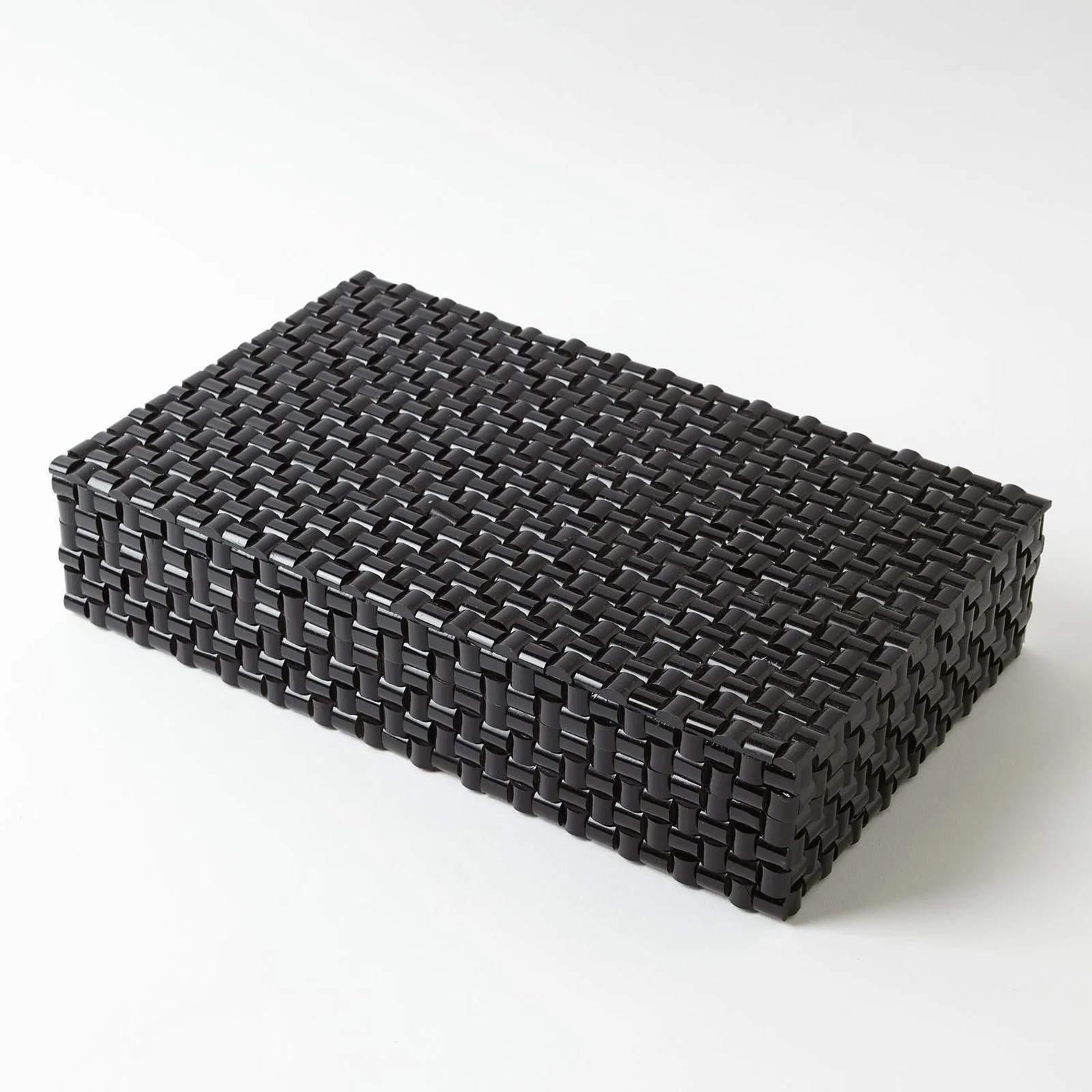 Global Views Horn Box Woven Black - Image 2