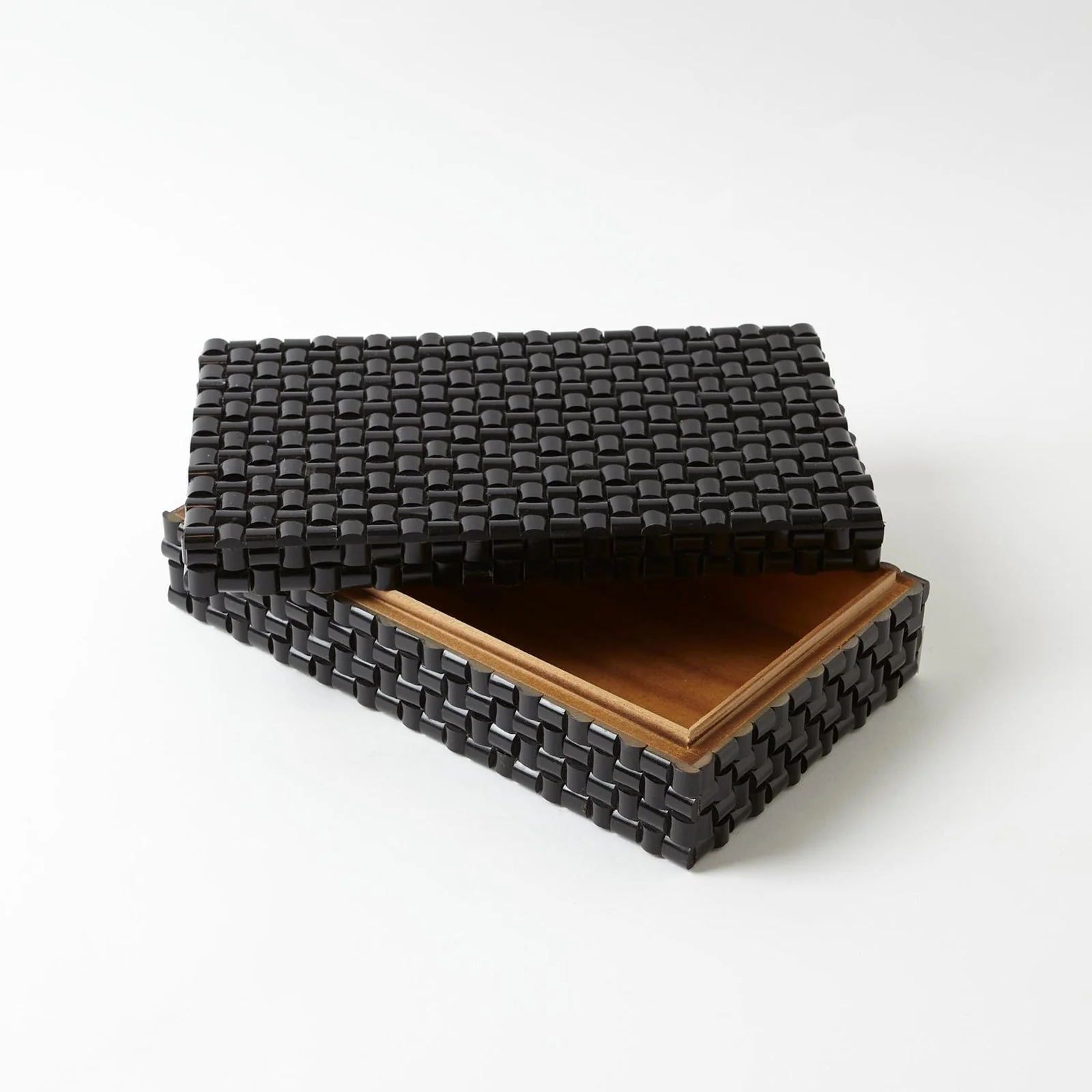 Global Views Horn Box Woven Black - Image 3
