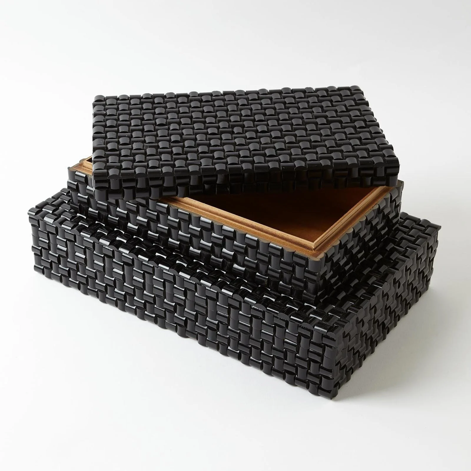 Global Views Horn Box Woven Black - Image 5
