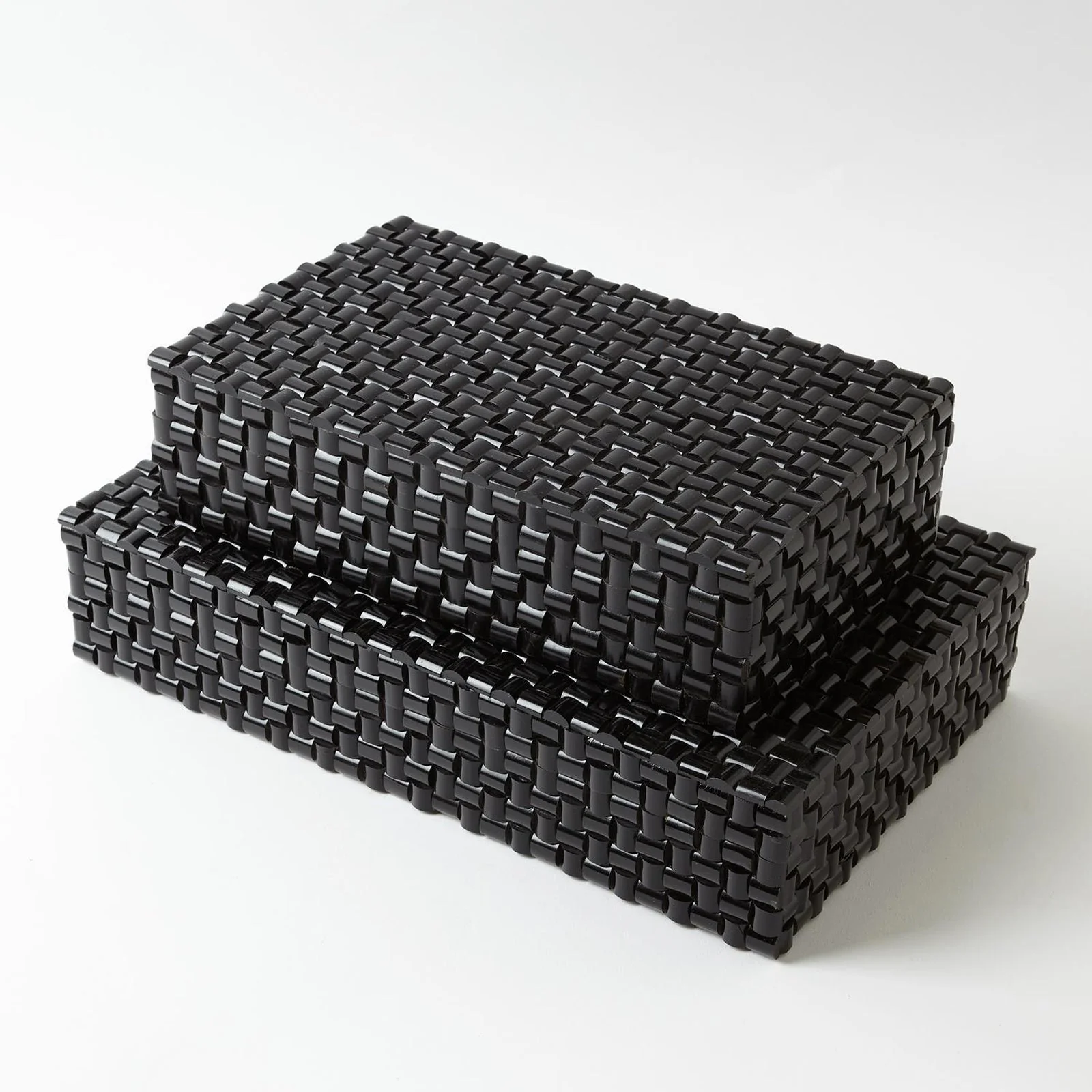 Global Views Horn Box Woven Black - Image 6