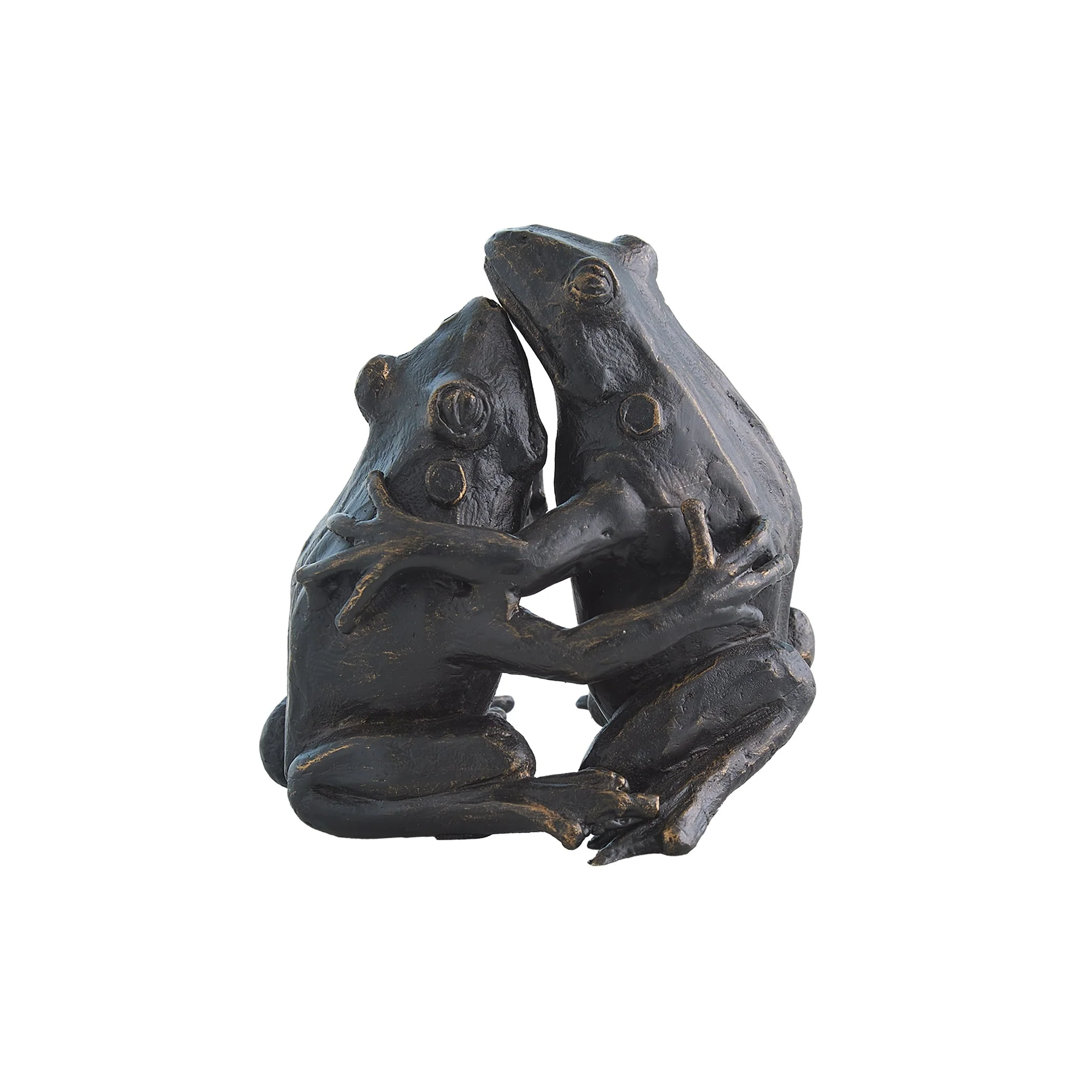 Global Views Hugging Frog Sculpture Bronze - Image 7