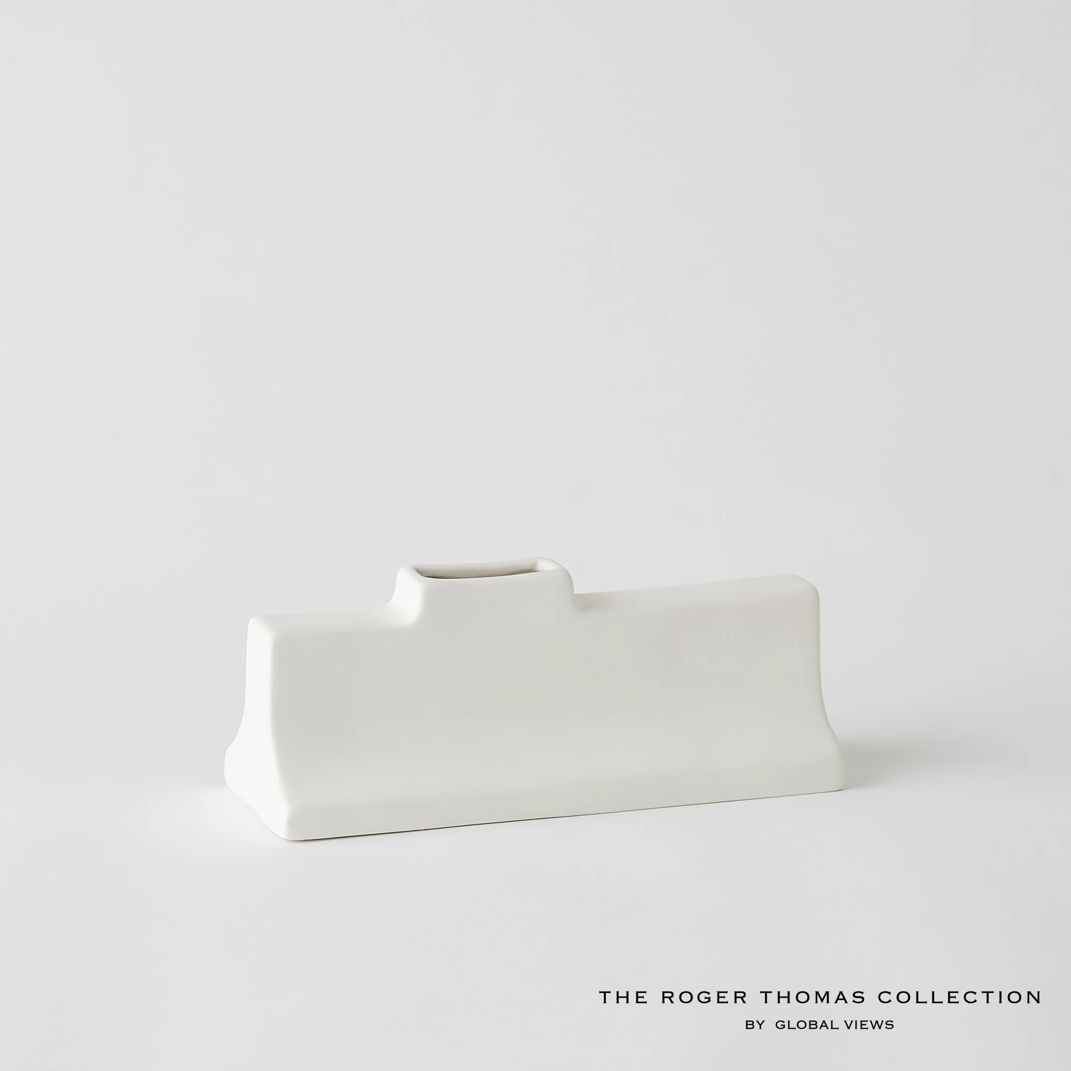 Global Views Icon Wide Vase Matte White - Image 2
