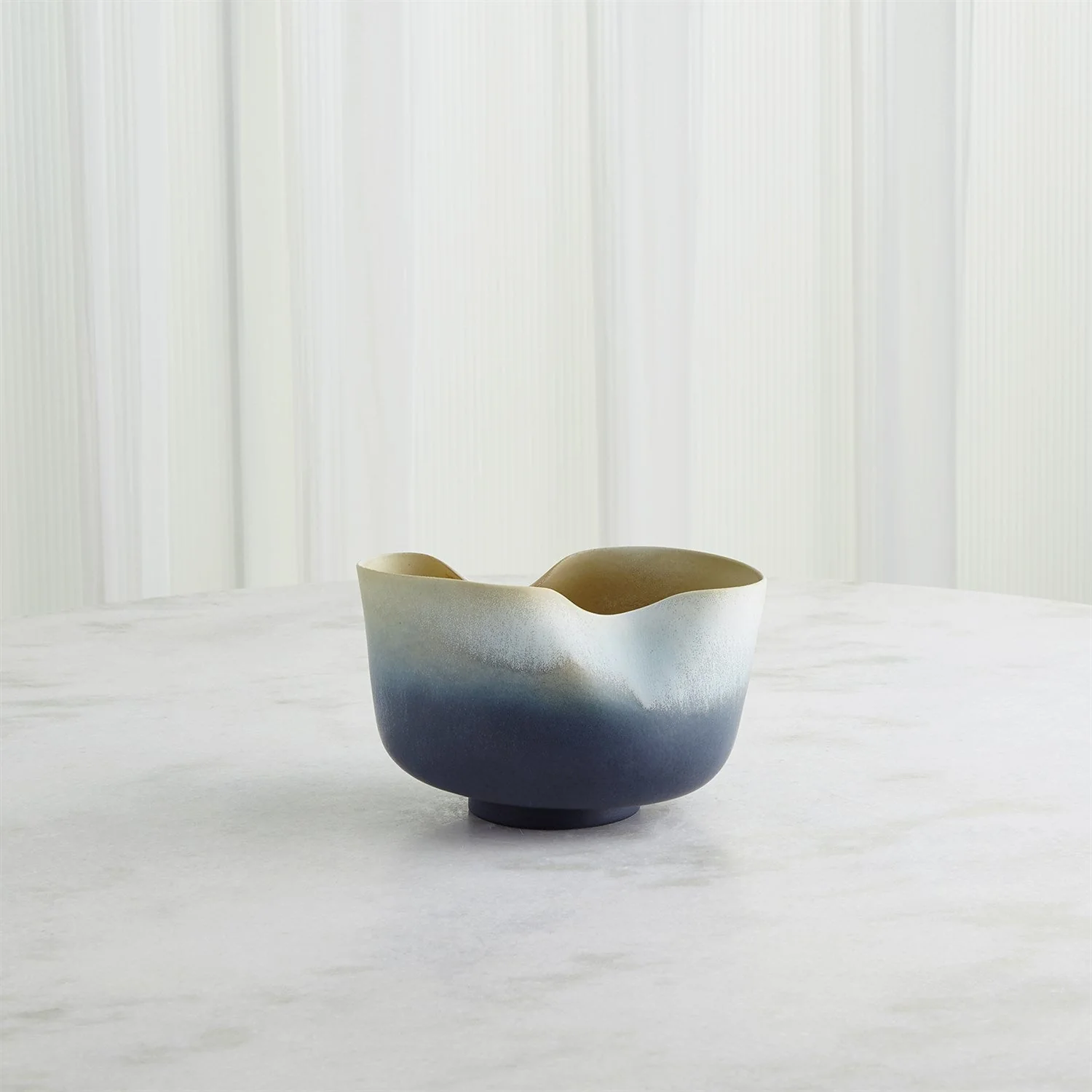 Global Views Indent Vase & Bowl - Grey Yellow - Image 5
