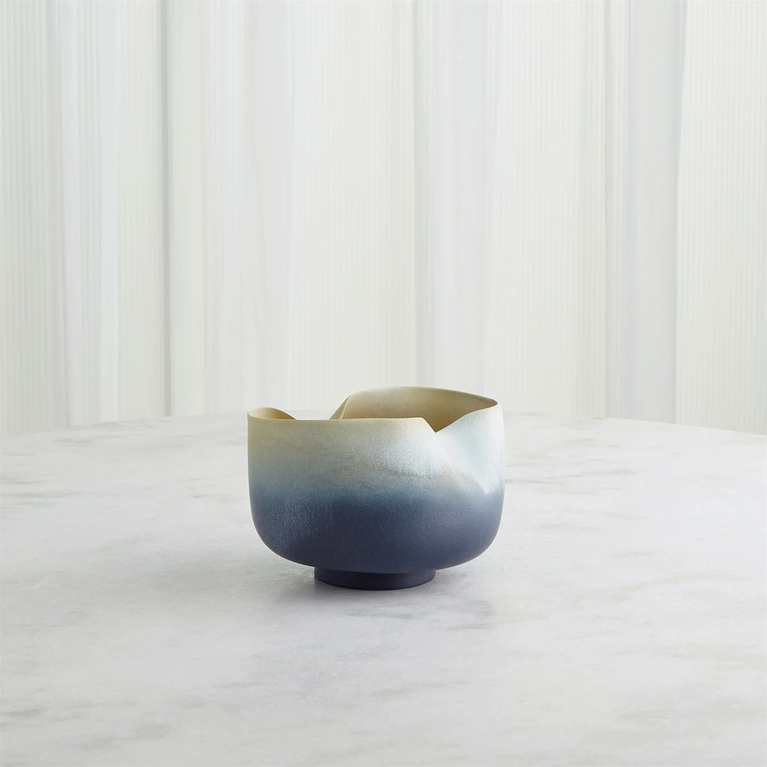 Global Views Indent Vase & Bowl - Grey Yellow - Image 6