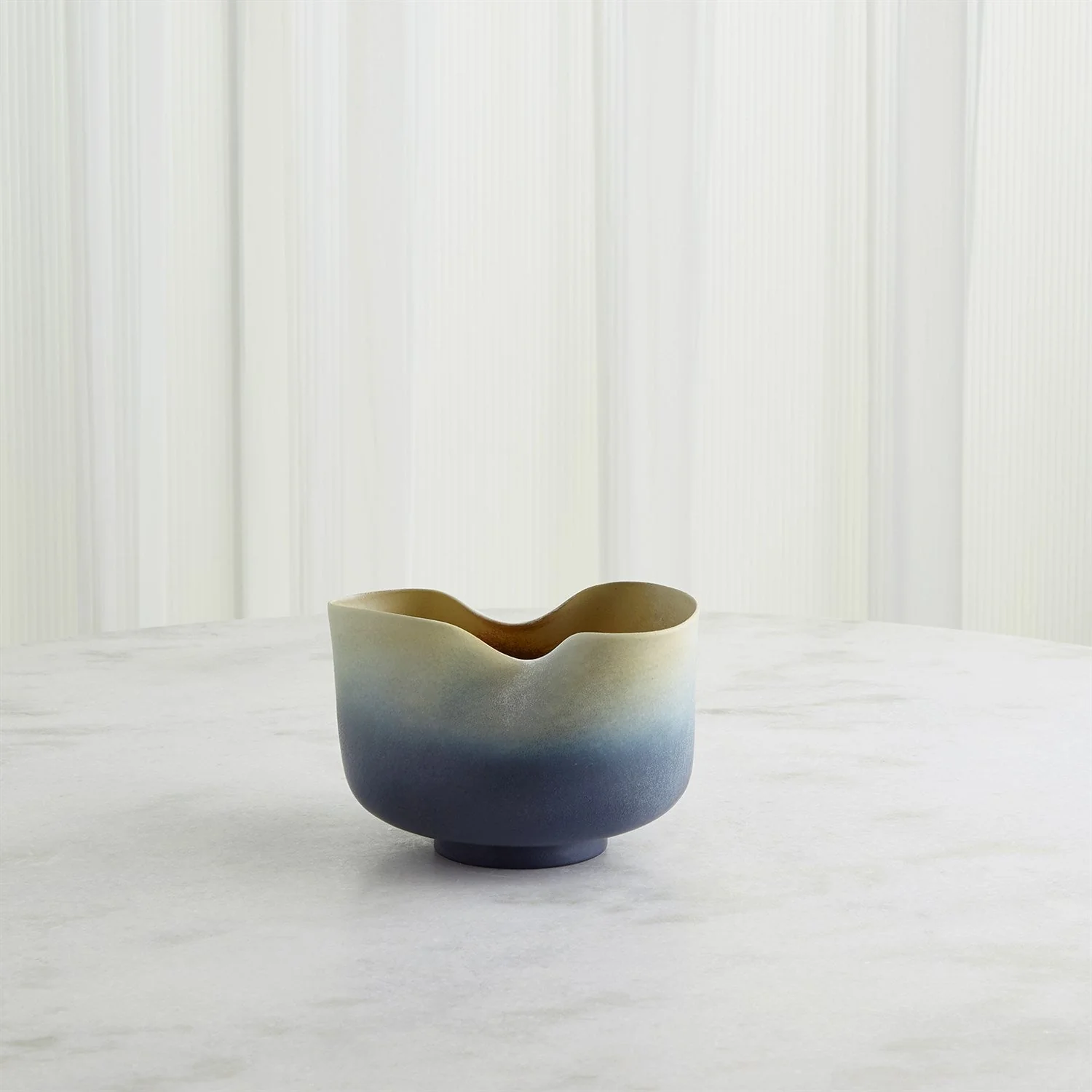 Global Views Indent Vase & Bowl - Grey Yellow - Image 7
