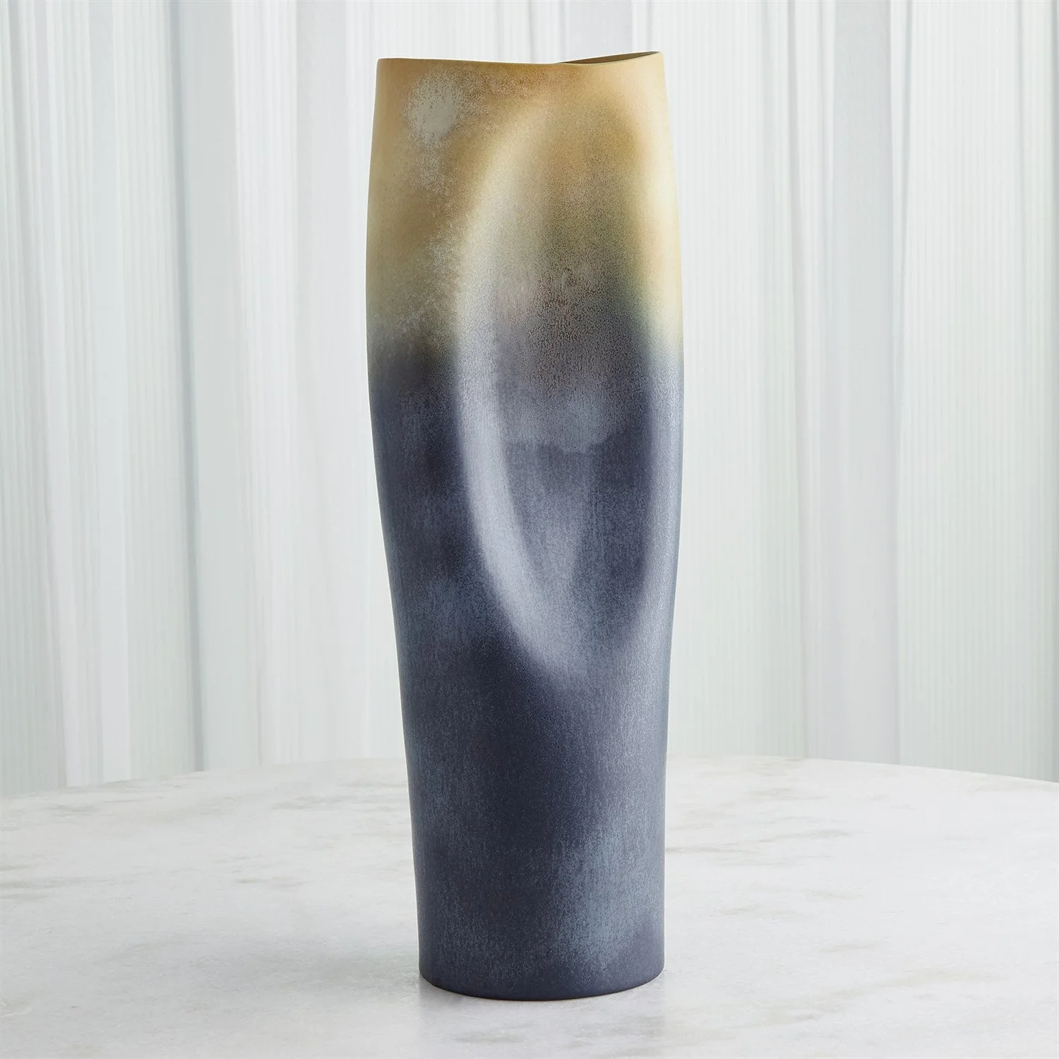 Global Views Indent Vase & Bowl - Grey Yellow - Image 9