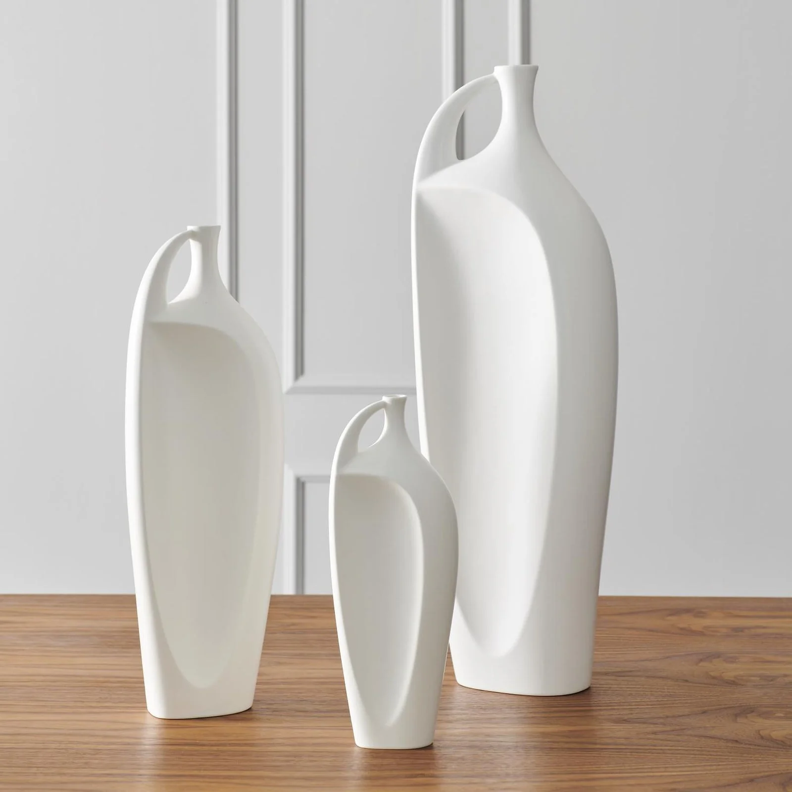 Global Views Indentation Vase-Matte White - Image 2