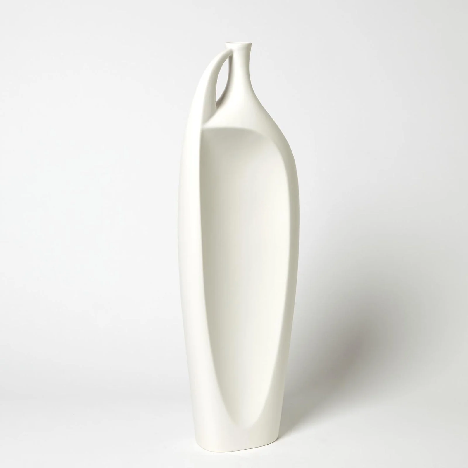 Global Views Indentation Vase-Matte White - Image 6