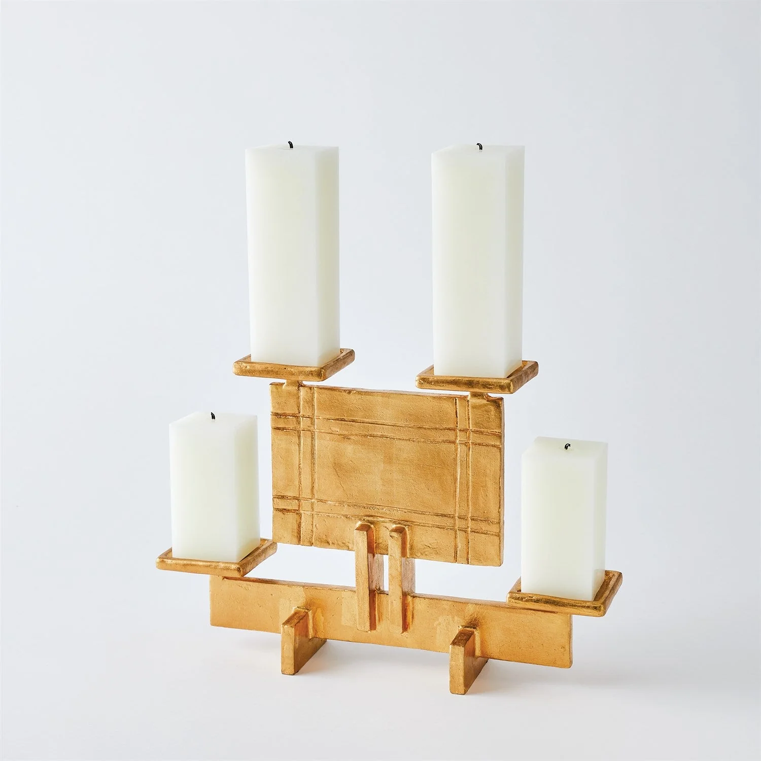 Global Views Industrial Era Candleholder - Gold Clearance - Image 4