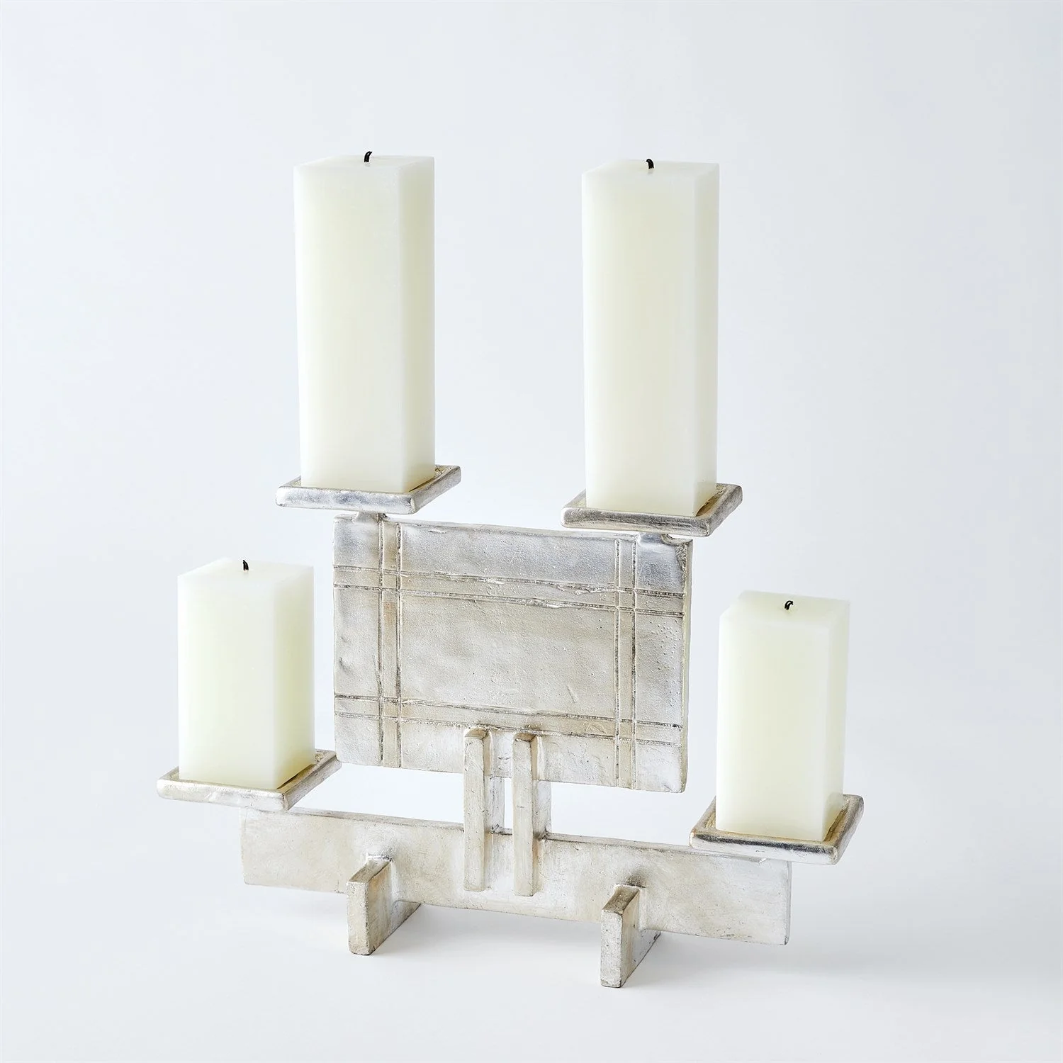Global Views Industrial Era Candleholder - Silver Clearance - Image 4