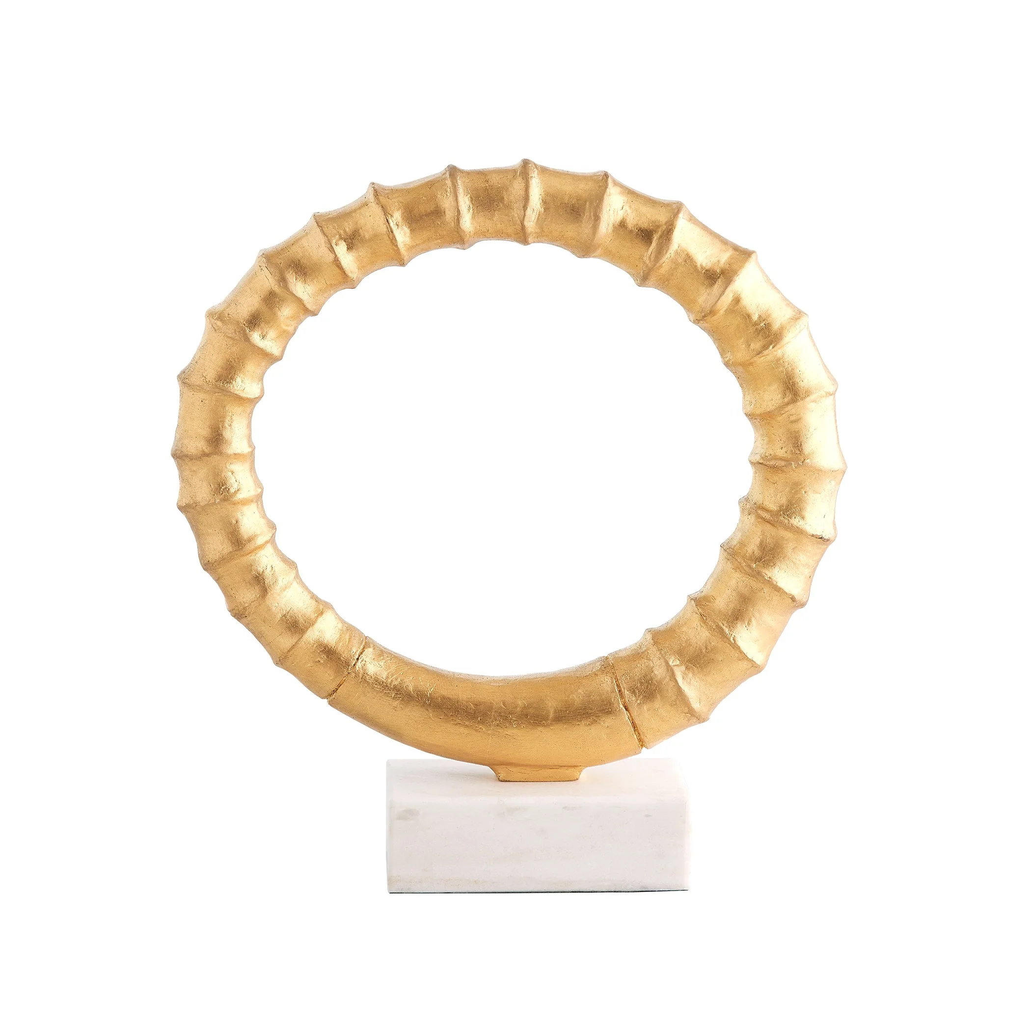 Global Views Infinity Horn Sculpture Gold Leaf - Image 6