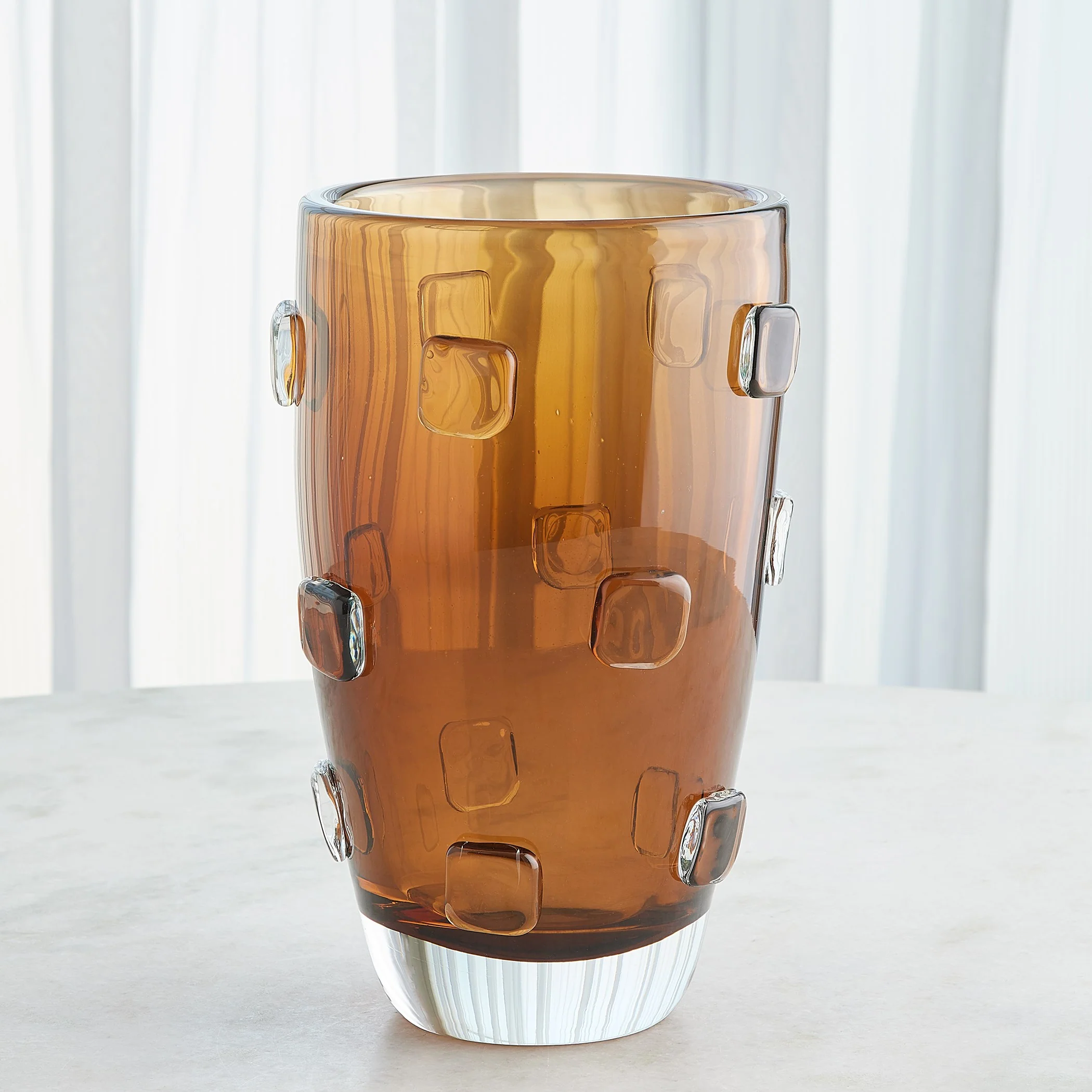 Global Views Ingot Vase-Amber-Lg - Image 4