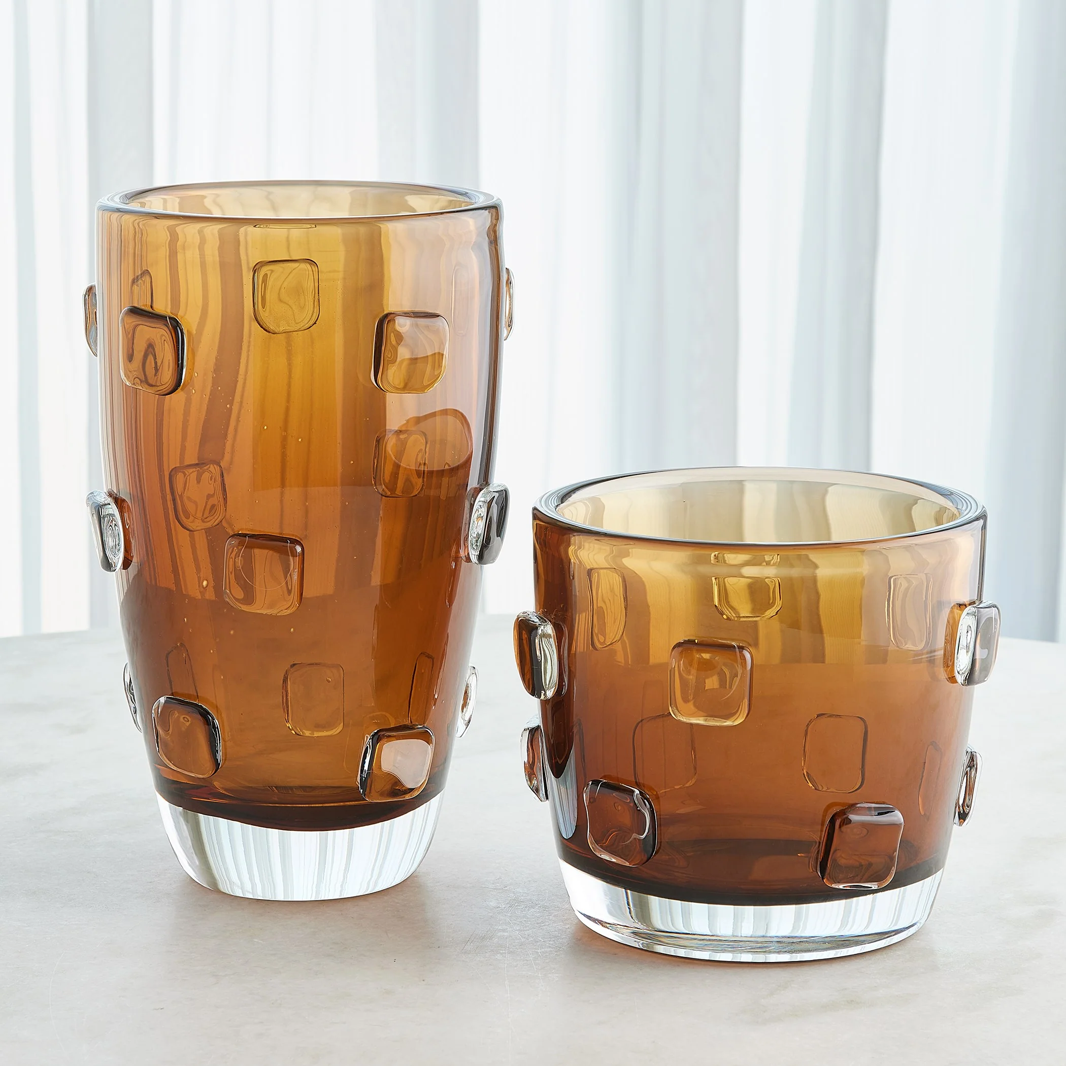 Global Views Ingot Vase-Amber-Sm - Image 5