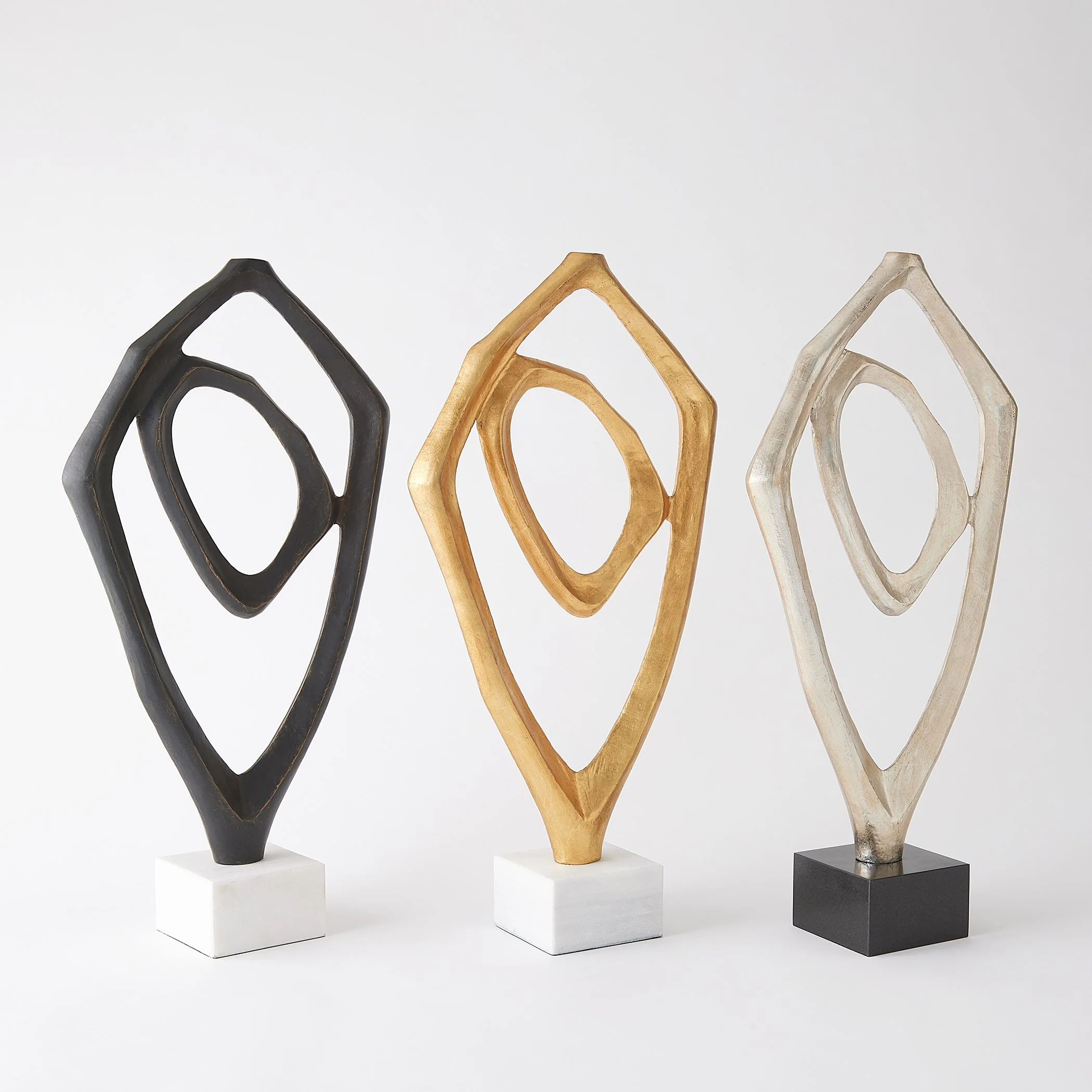 Global Views Interplay Sculpture Gold Leaf - Image 3
