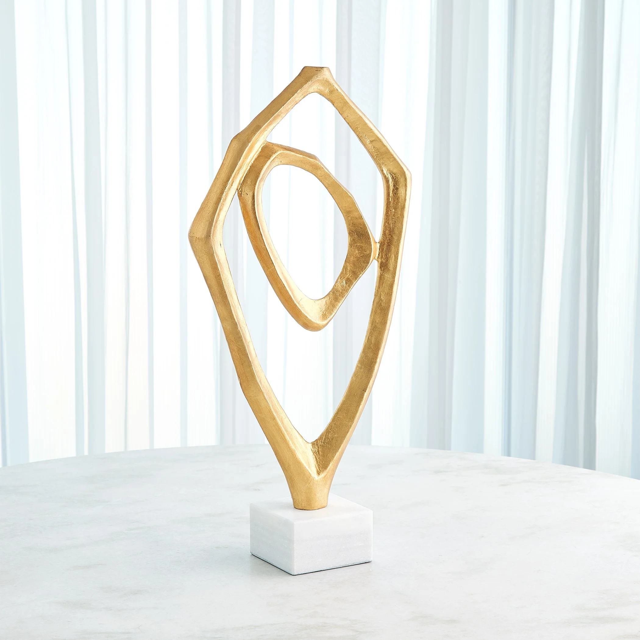 Global Views Interplay Sculpture Gold Leaf - Image 4