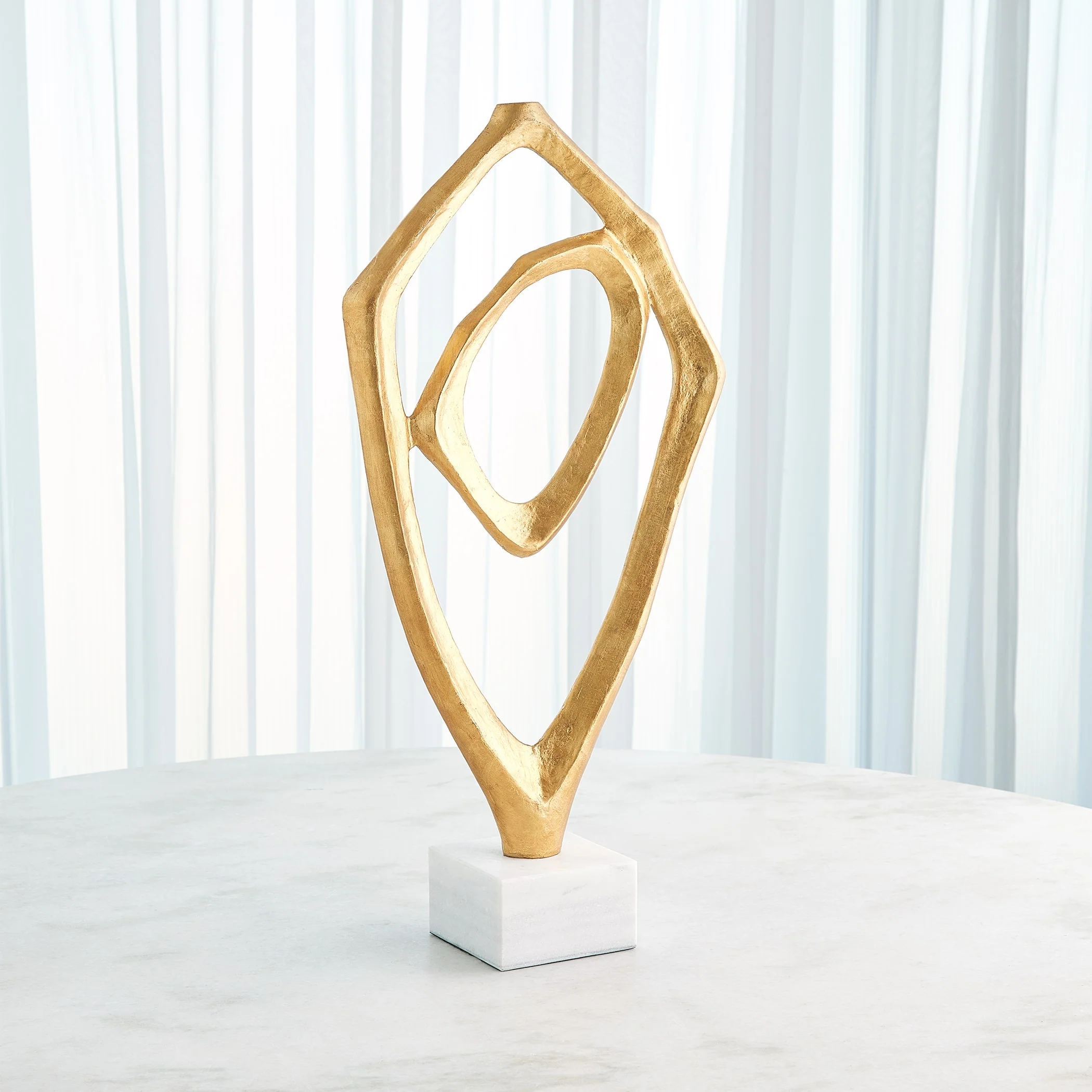 Global Views Interplay Sculpture Gold Leaf - Image 5