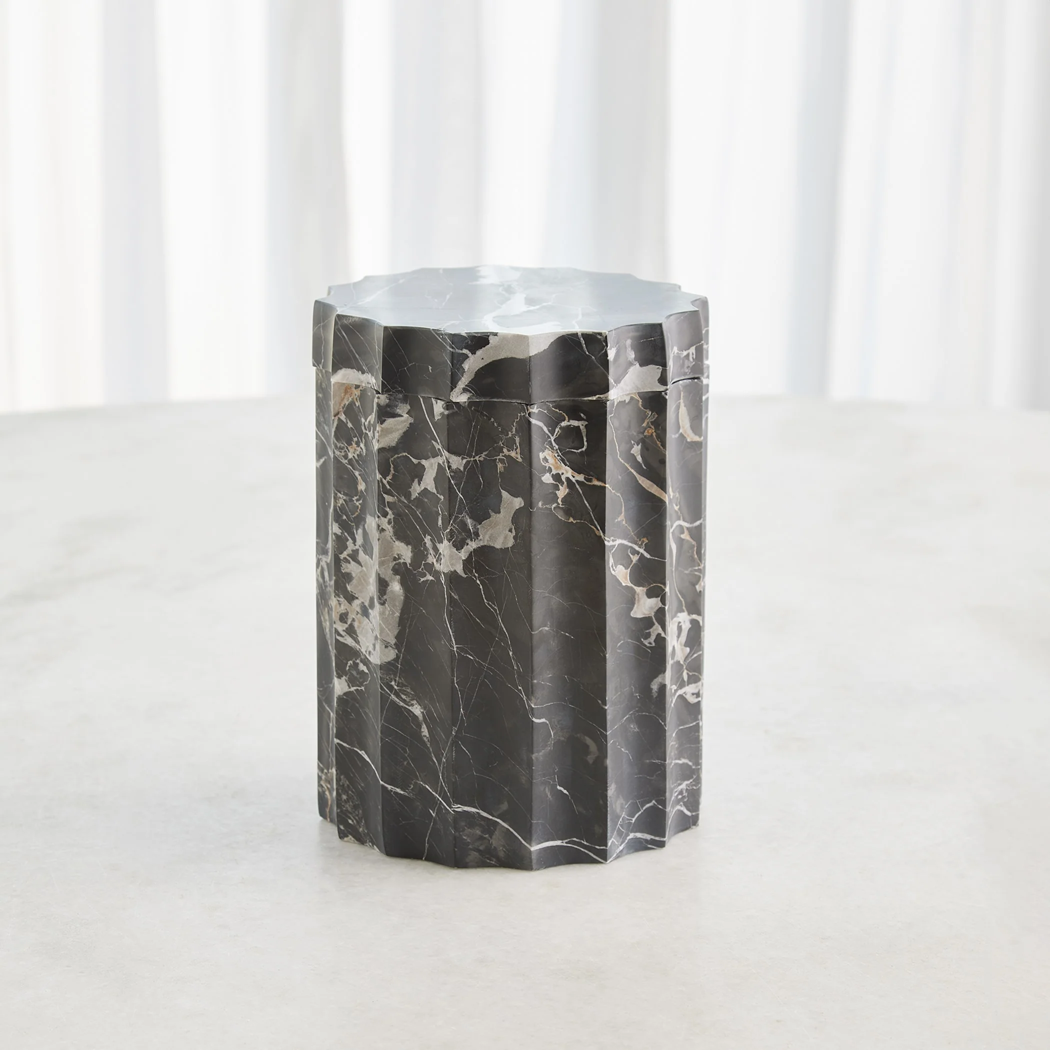 Global Views Ionic Jar-Golden Portoro-Lg - Image 4