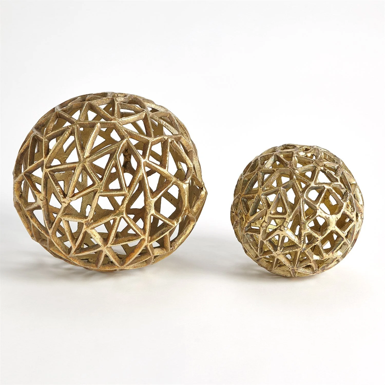 Global Views Jali Ball - Antique Brass - Image 2