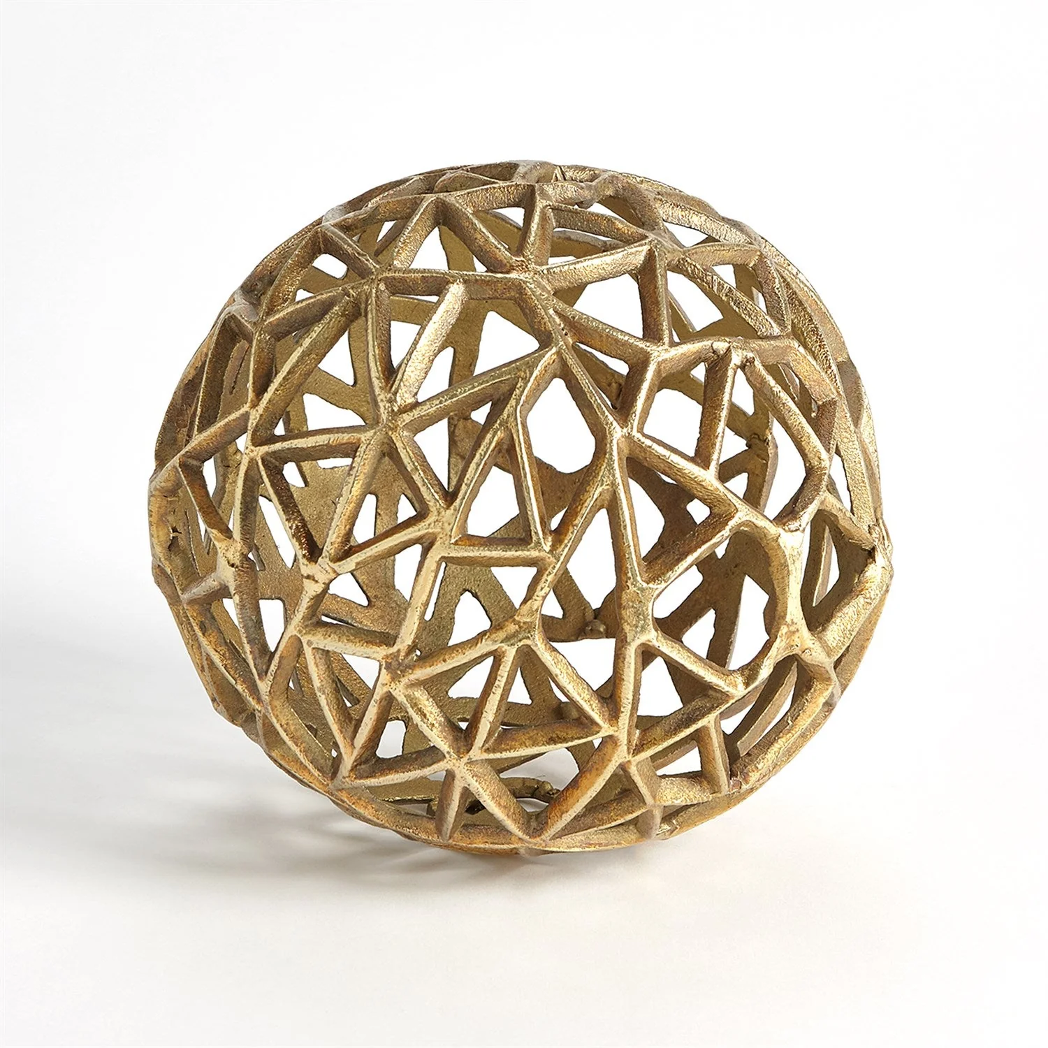 Global Views Jali Ball - Antique Brass - Image 4