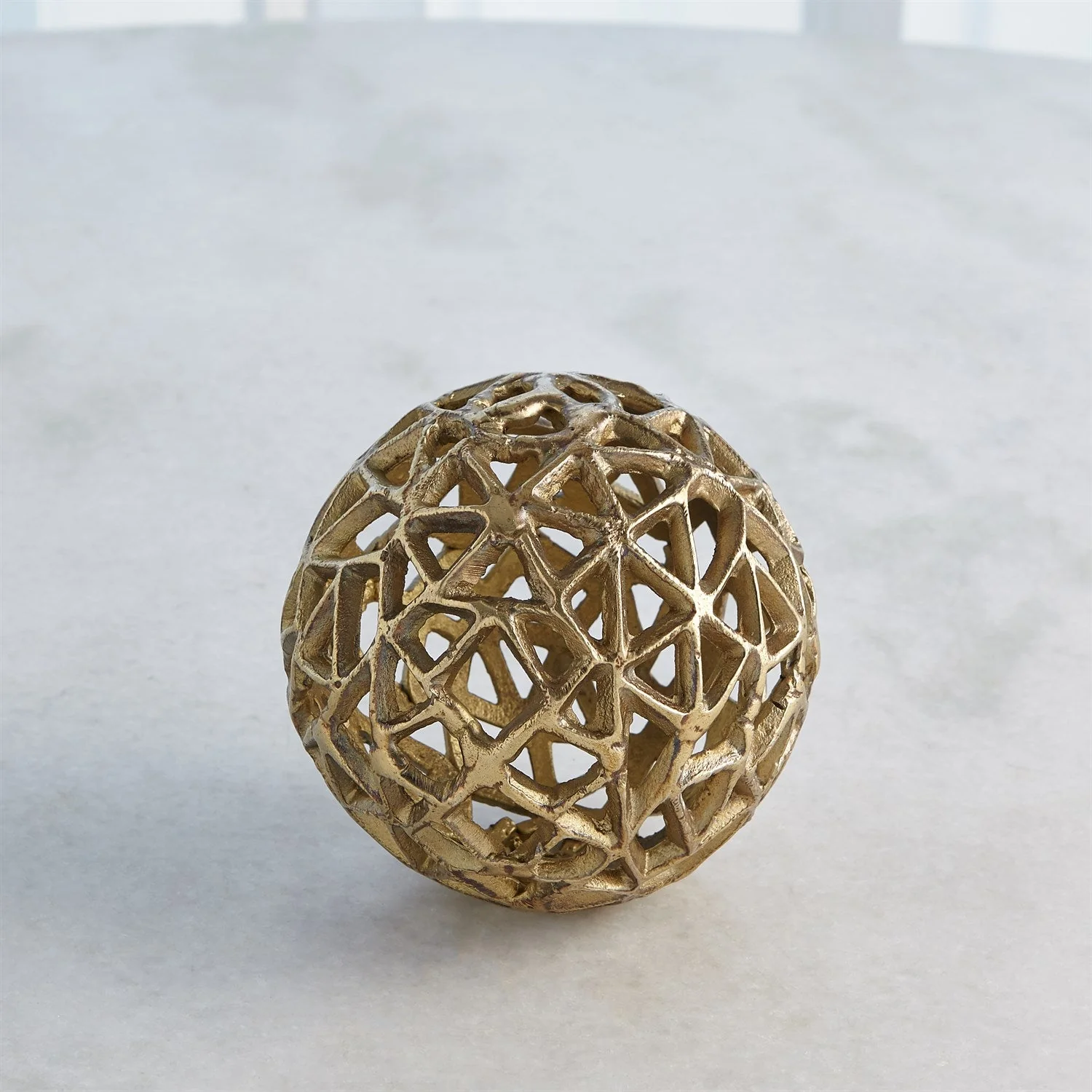 Global Views Jali Ball - Antique Brass - Image 5
