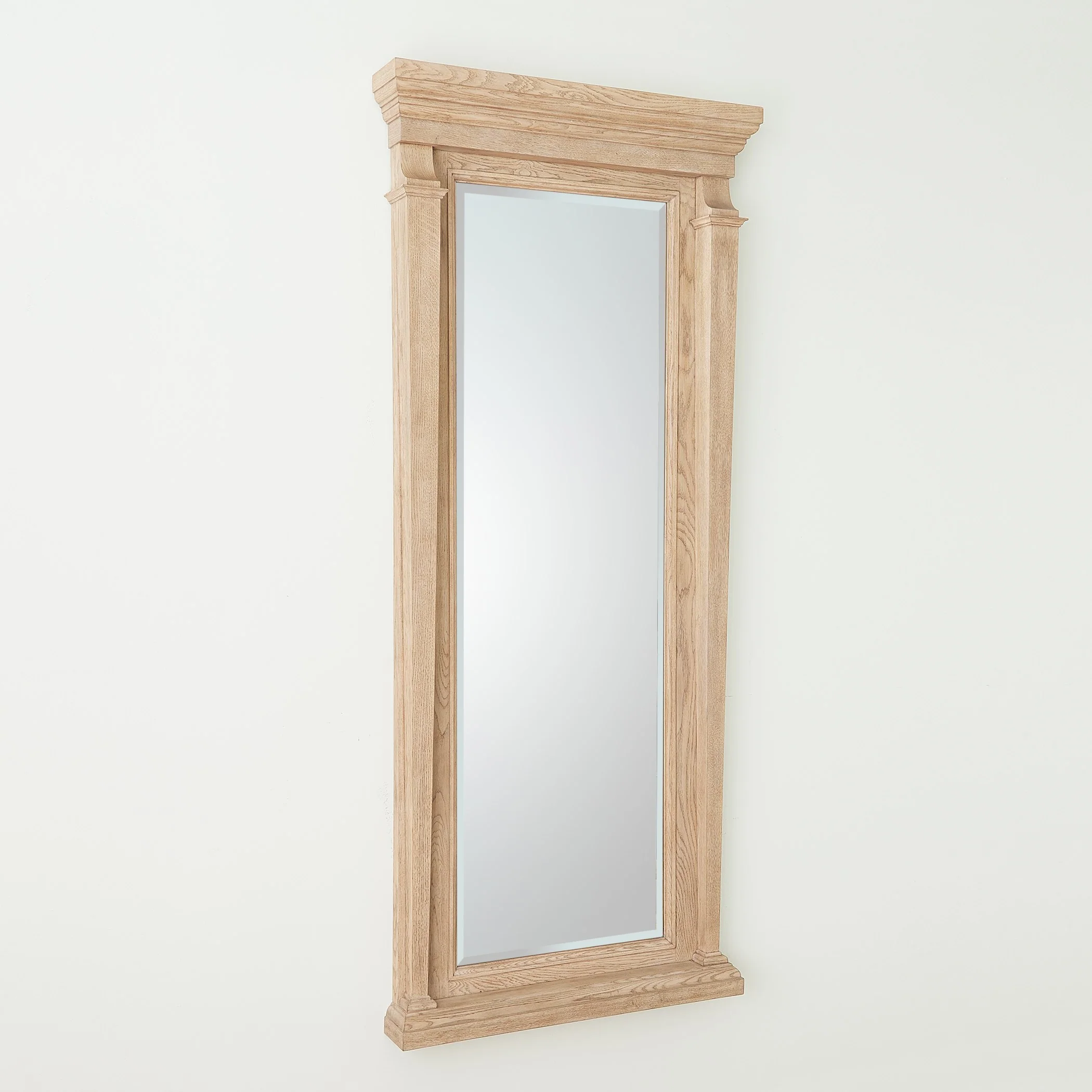 Global Views Josephine Floor Mirror-Bleached Oak - Image 2