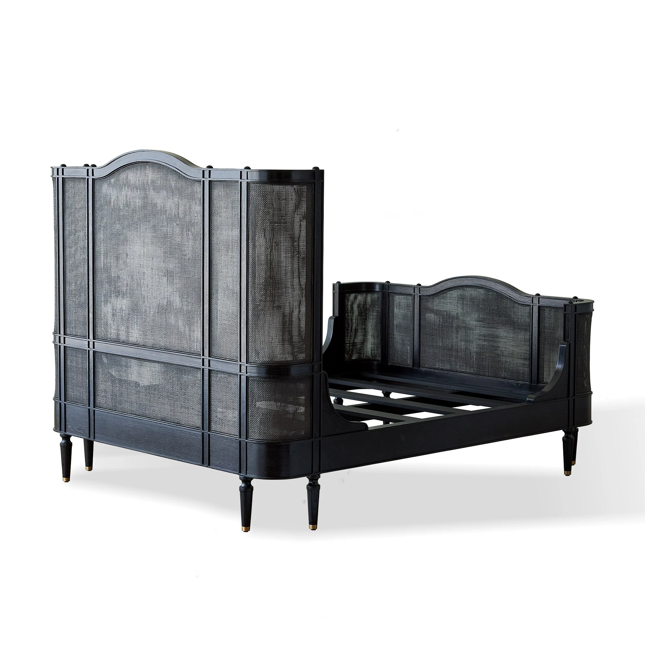 Global Views Josephine Queen Bed-Blackened Oak - Image 5