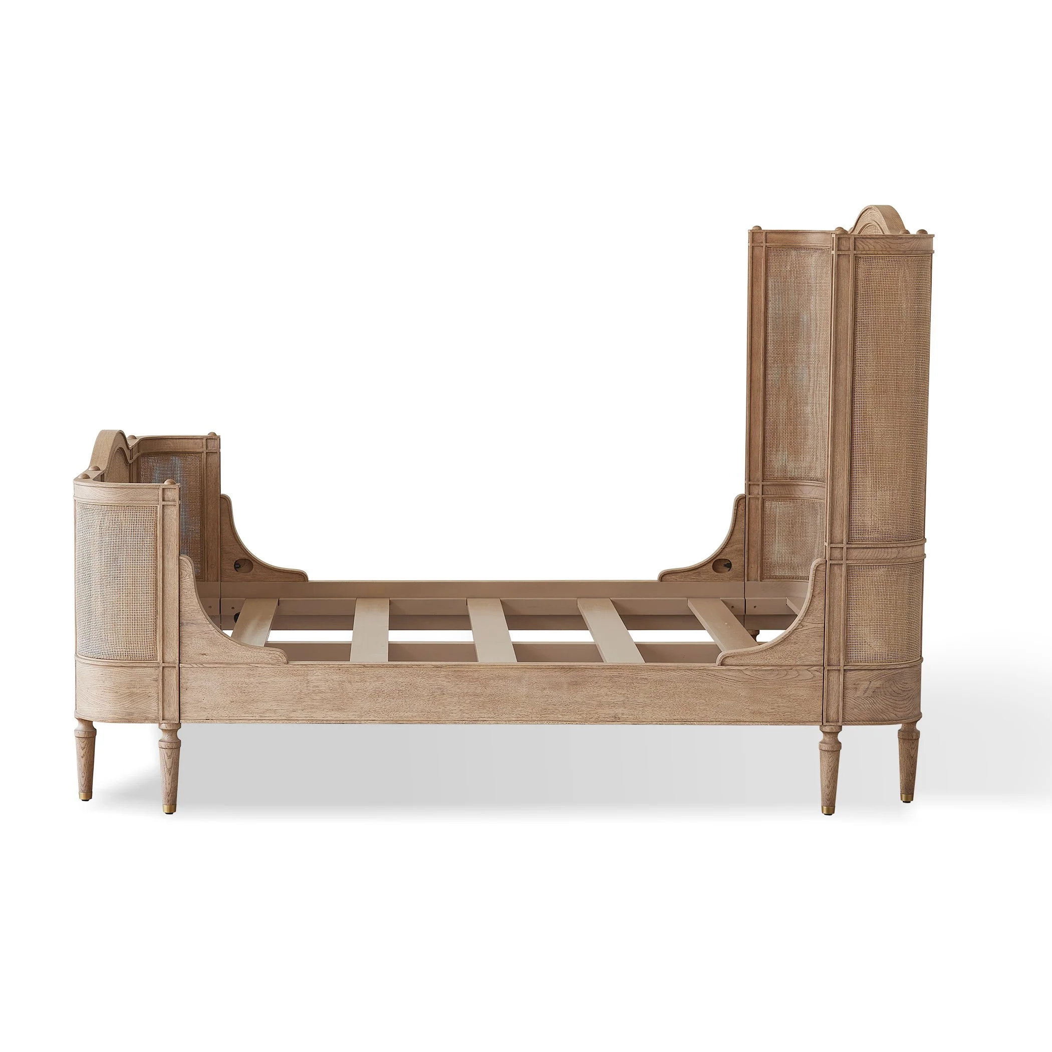 Global Views Josephine Queen Bed-Bleached Oak - Image 3