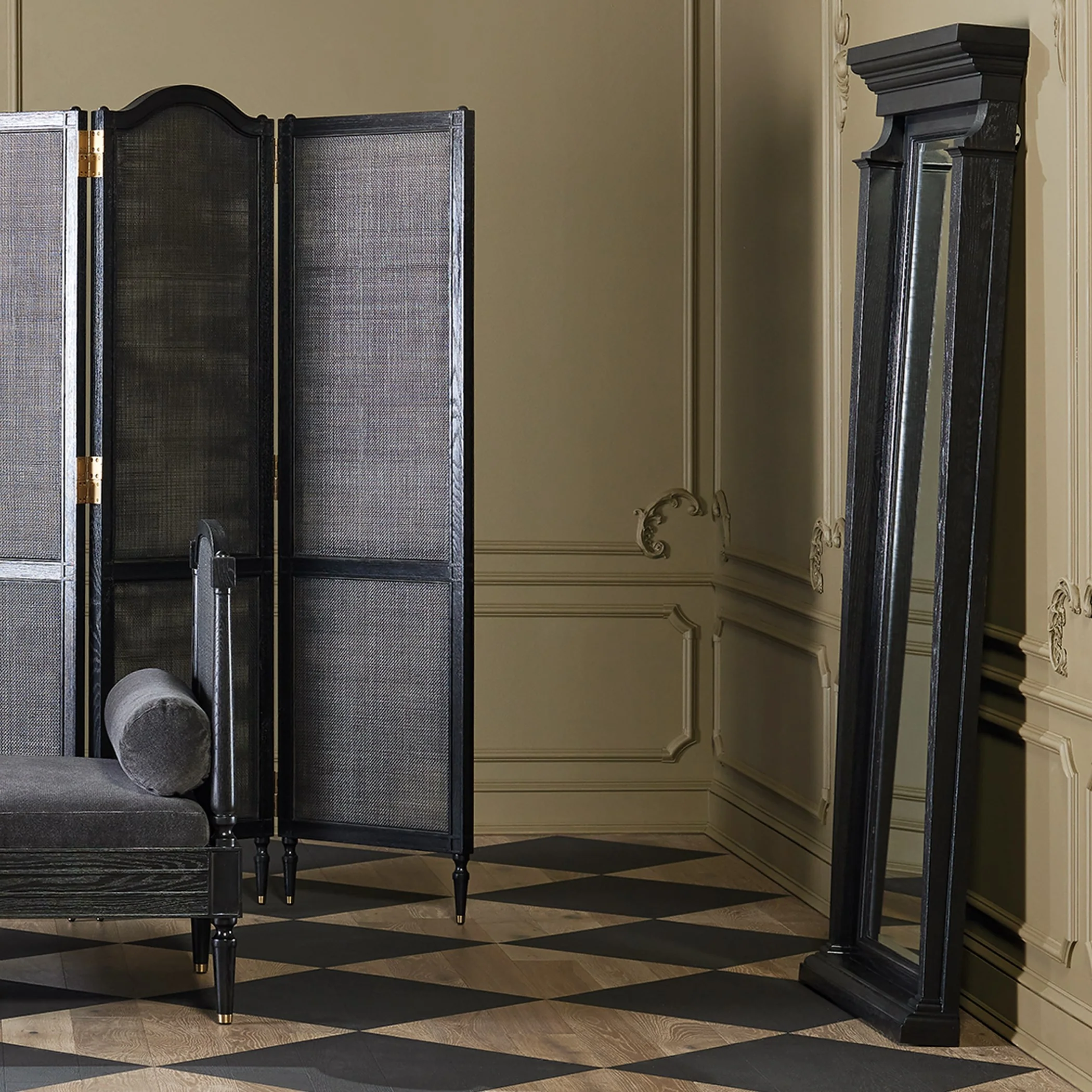 Global Views Josephine Screen-Blackened Oak - Image 5