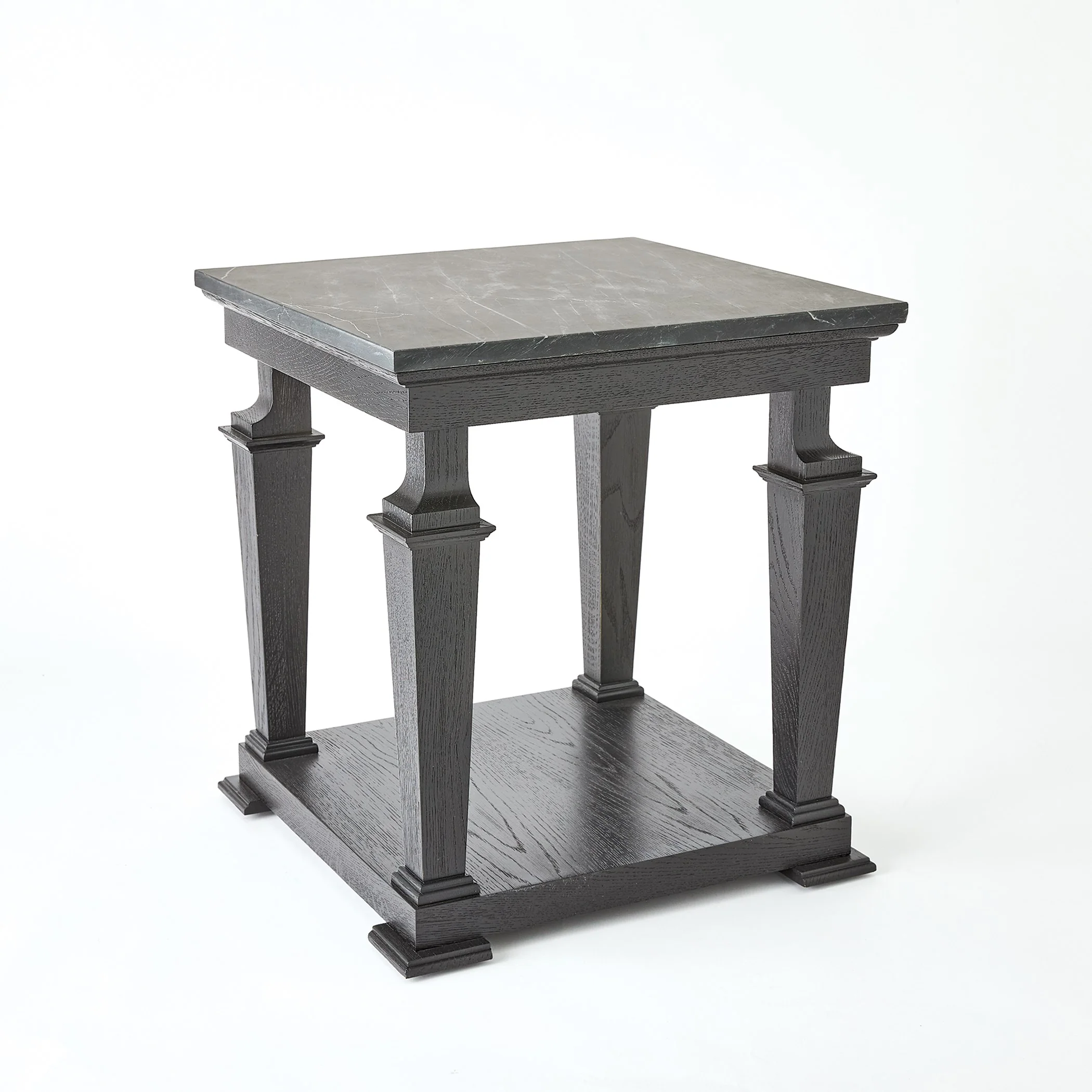 Global Views Josephine Side Table-Blackened Oak