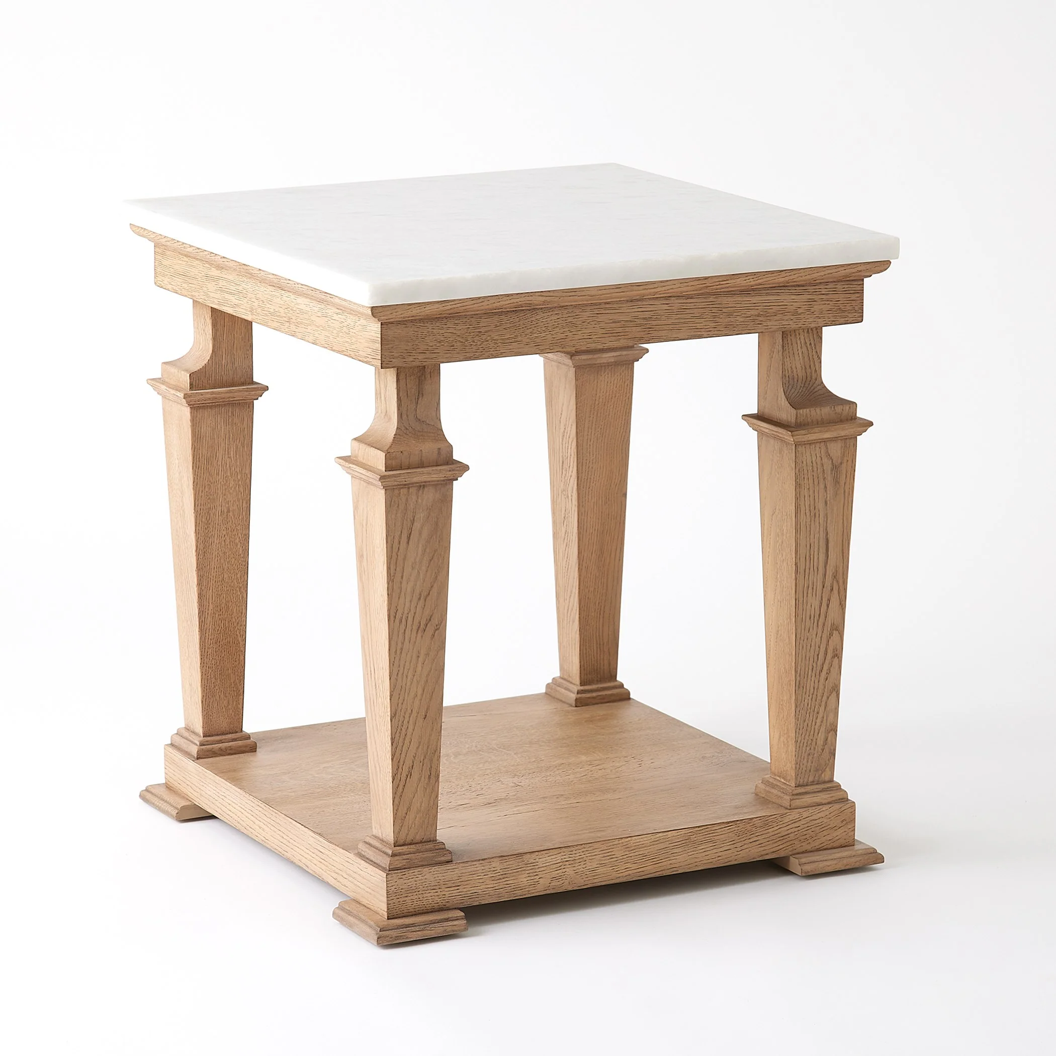 Global Views Josephine Side Table-Bleached Oak - Image 2