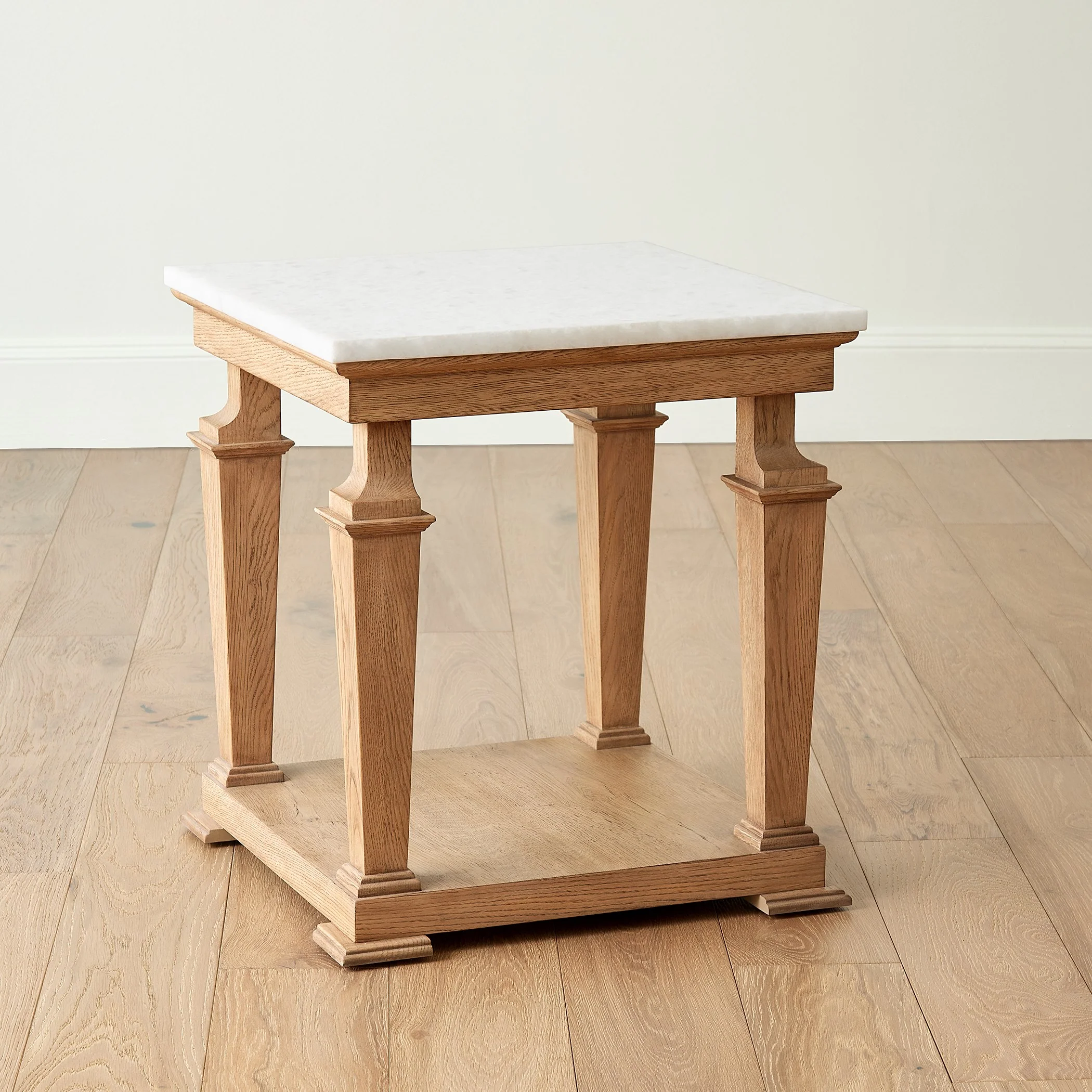 Global Views Josephine Side Table-Bleached Oak - Image 3