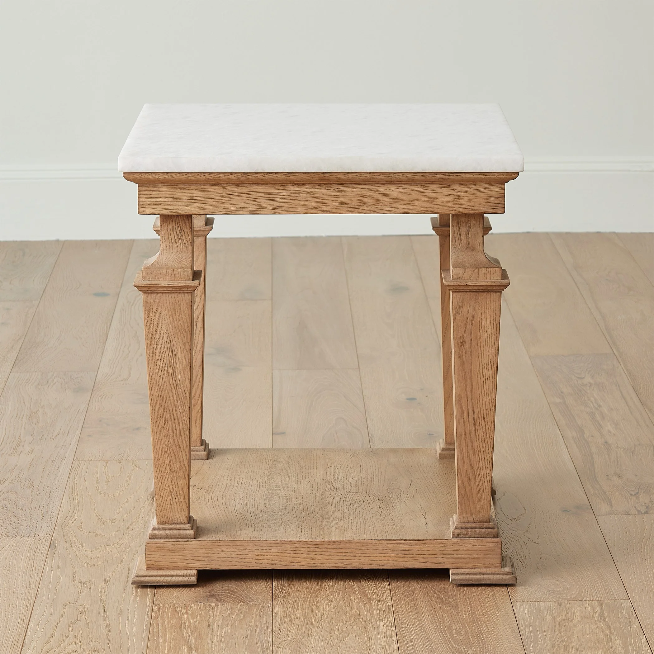 Global Views Josephine Side Table-Bleached Oak - Image 4