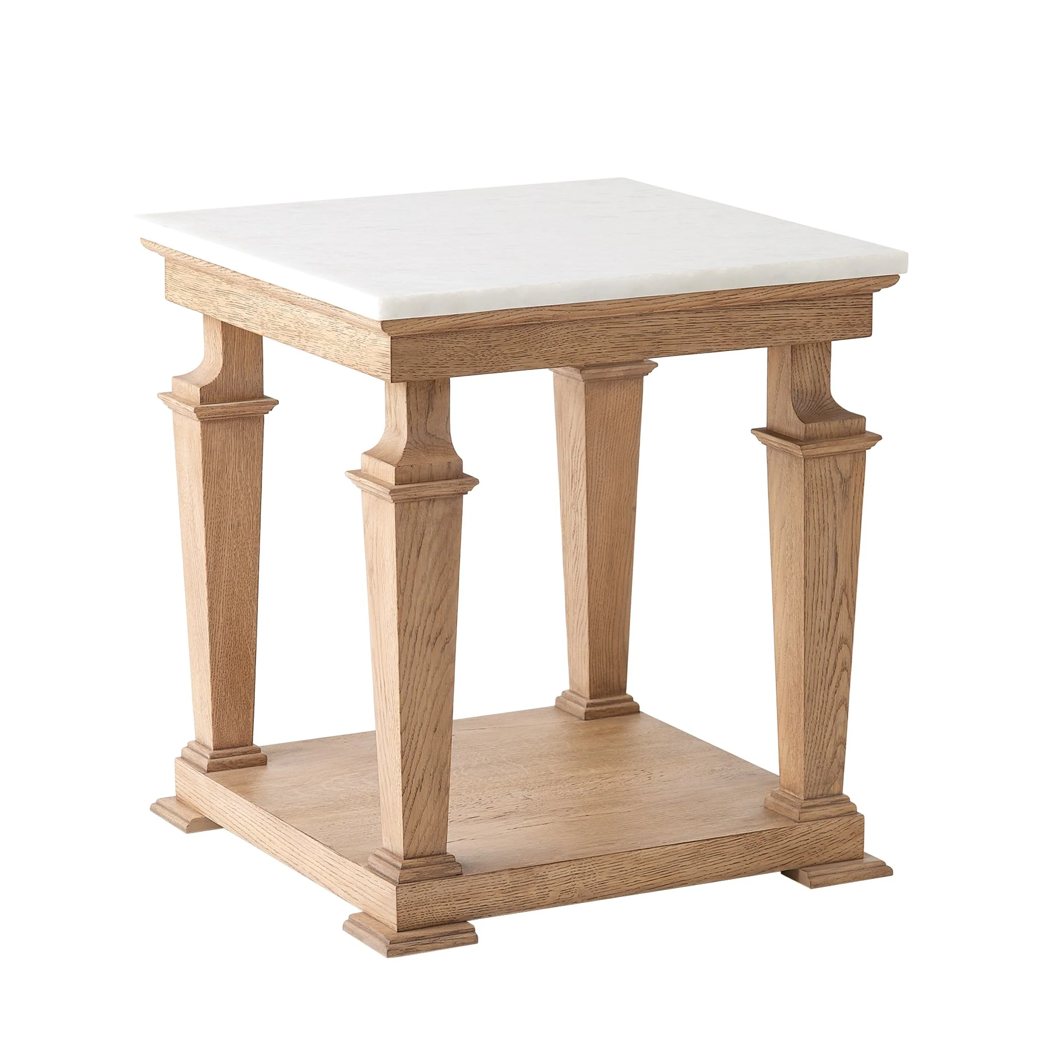 Global Views Josephine Side Table-Bleached Oak - Image 9