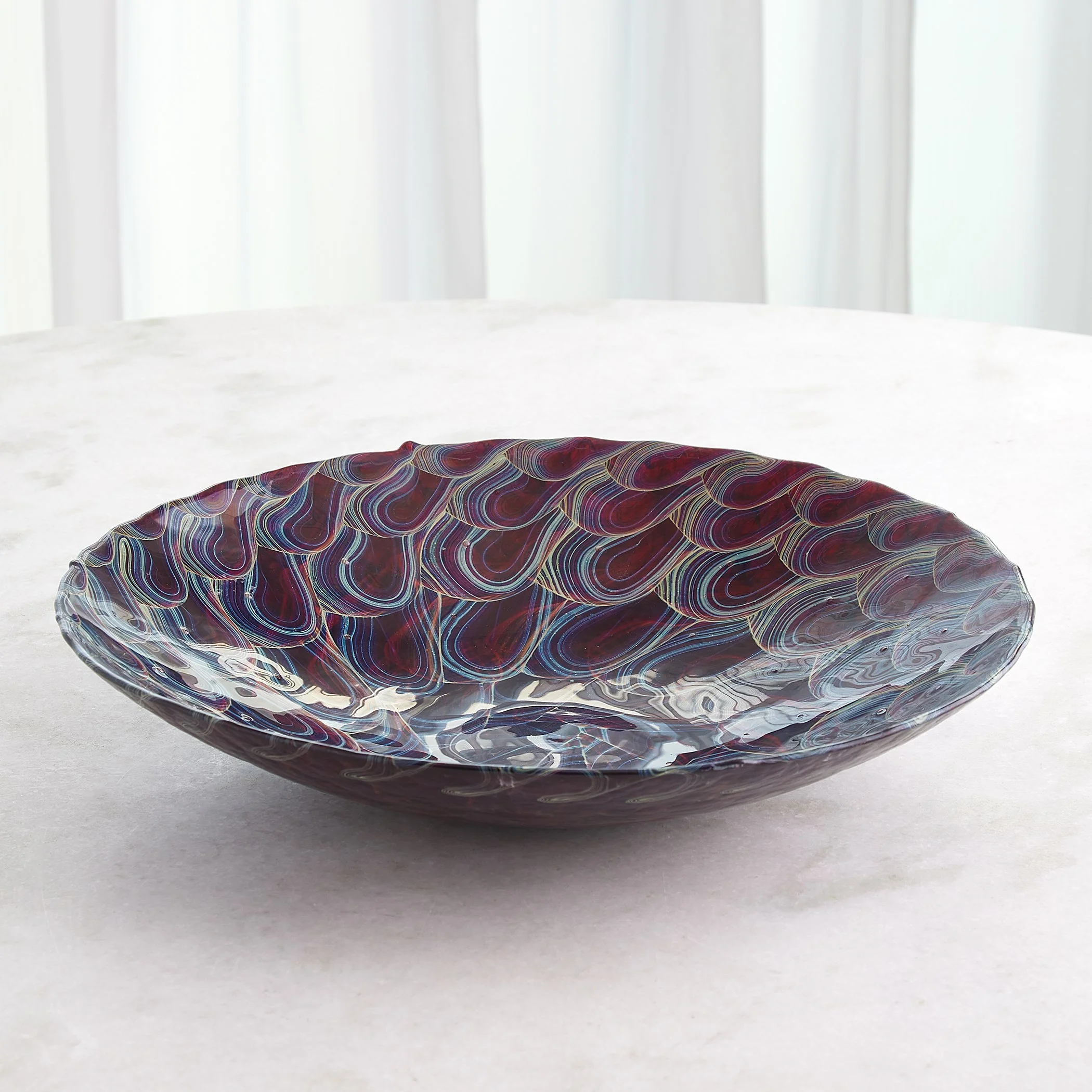 Global Views Kaleidoscope Centerpiece Plum - Image 12