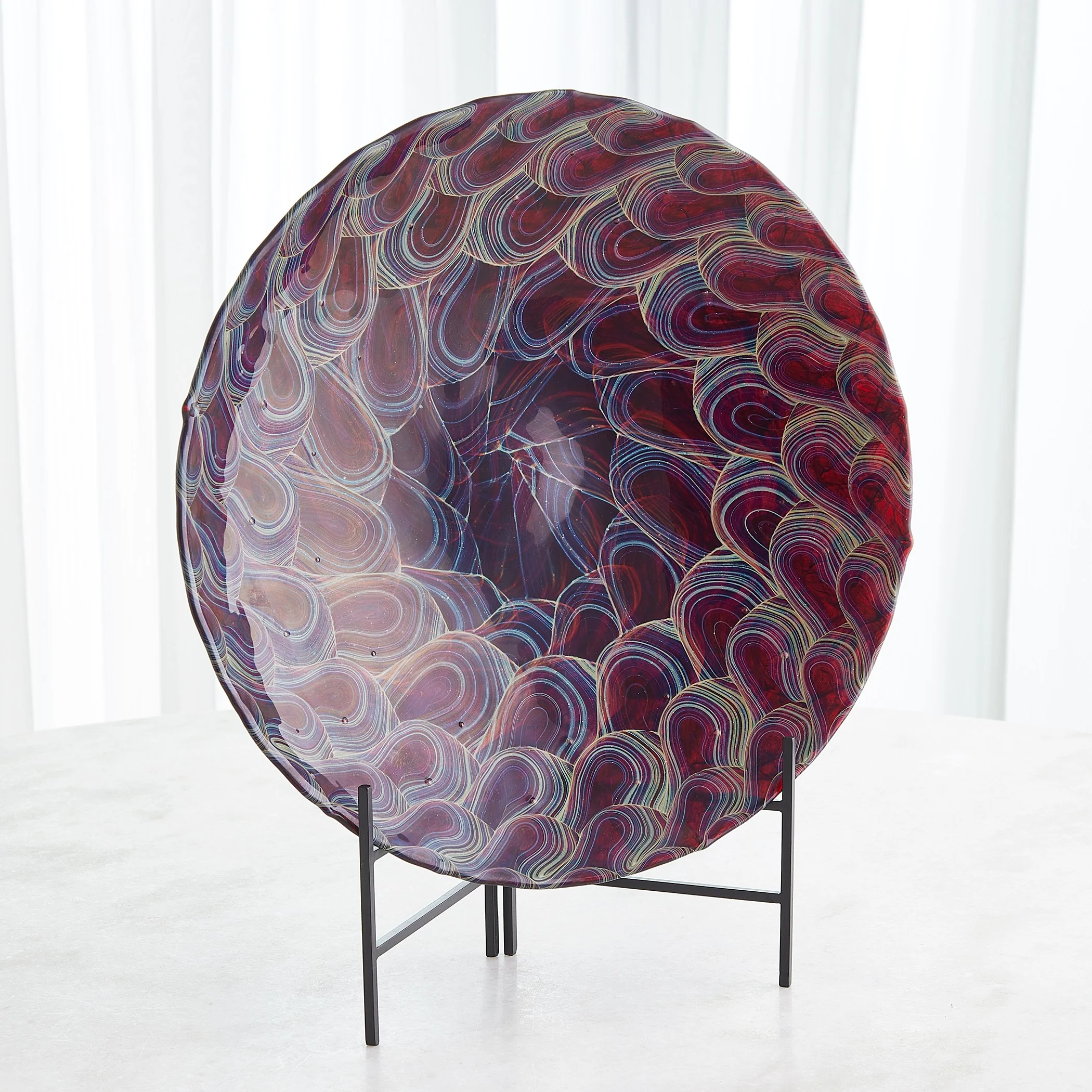 Global Views Kaleidoscope Centerpiece Plum - Image 13