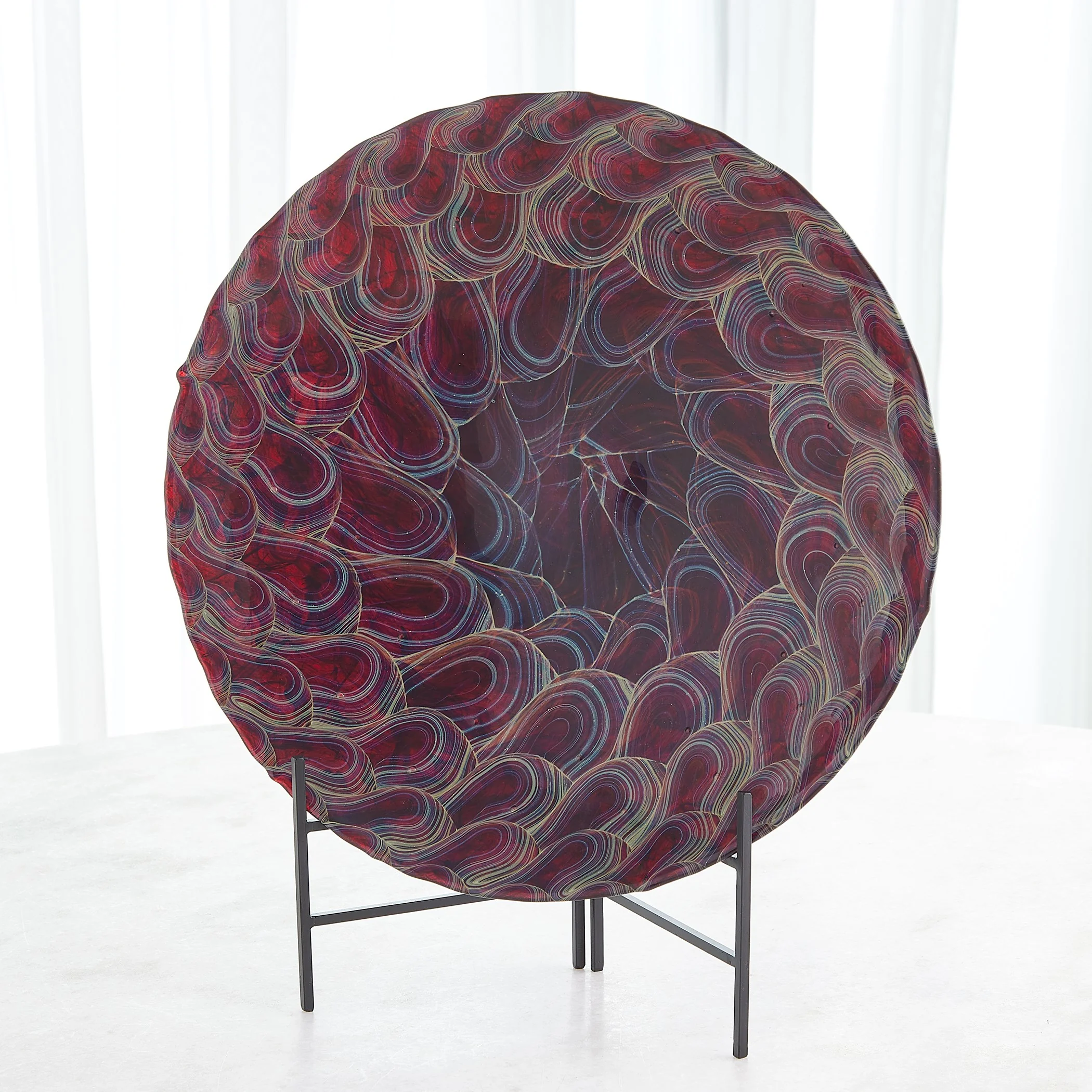 Global Views Kaleidoscope Centerpiece Plum - Image 14