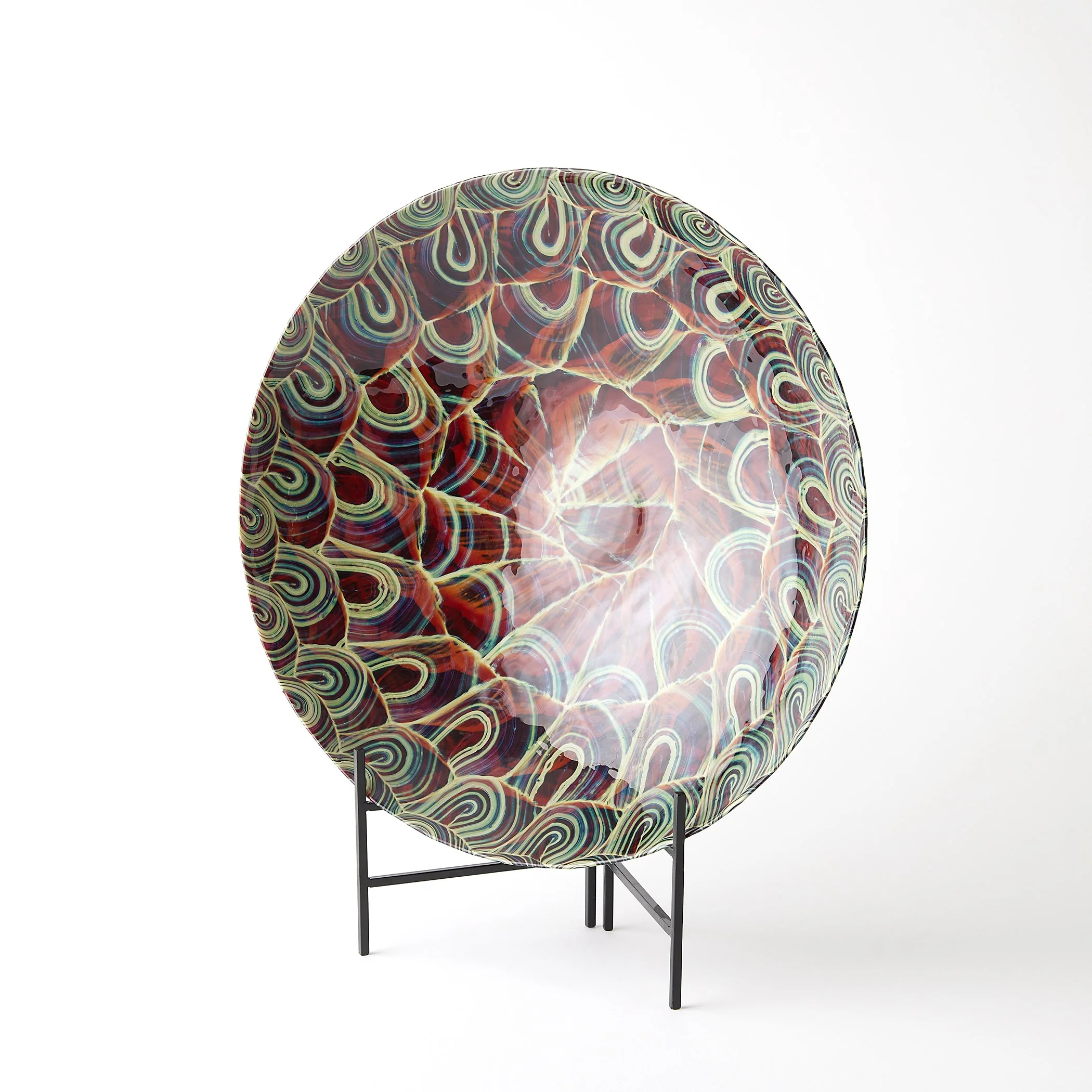 Global Views Kaleidoscope Centerpiece Plum - Image 3