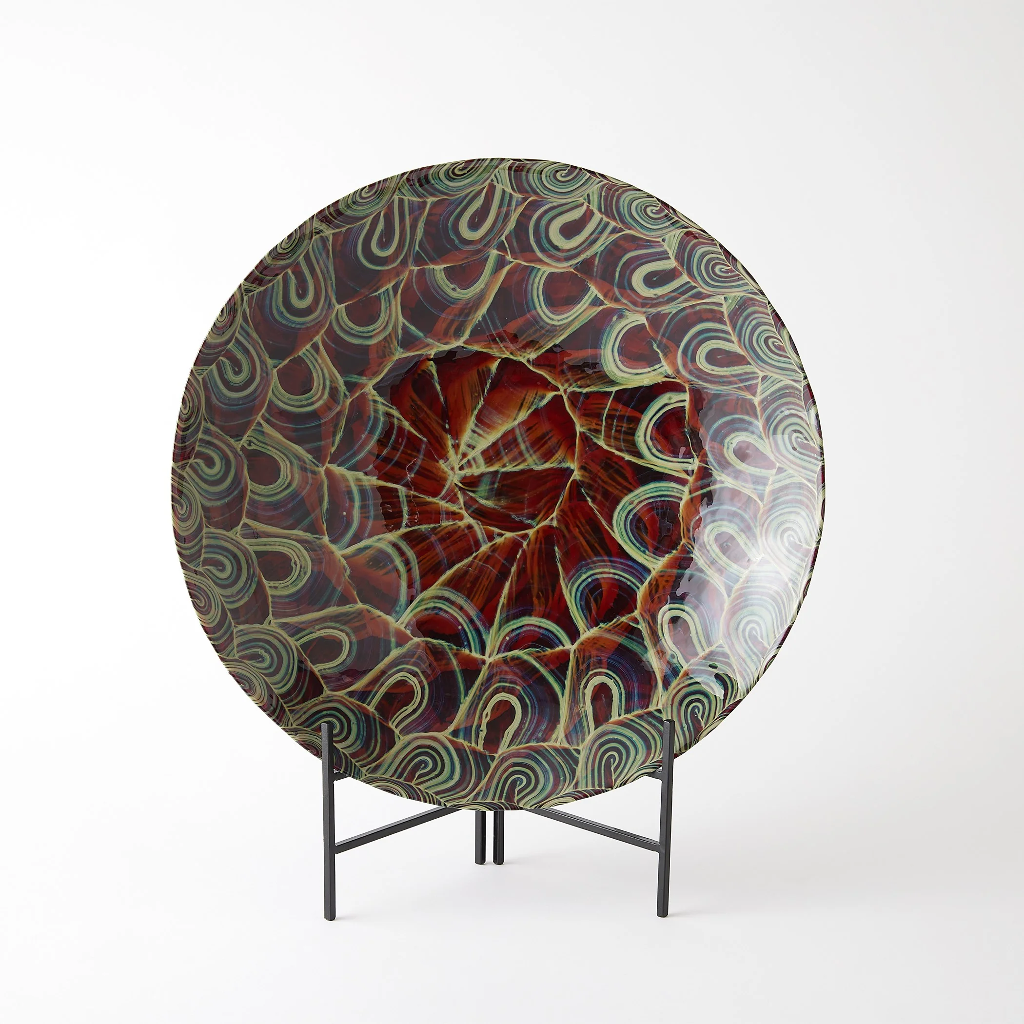 Global Views Kaleidoscope Centerpiece Plum - Image 6