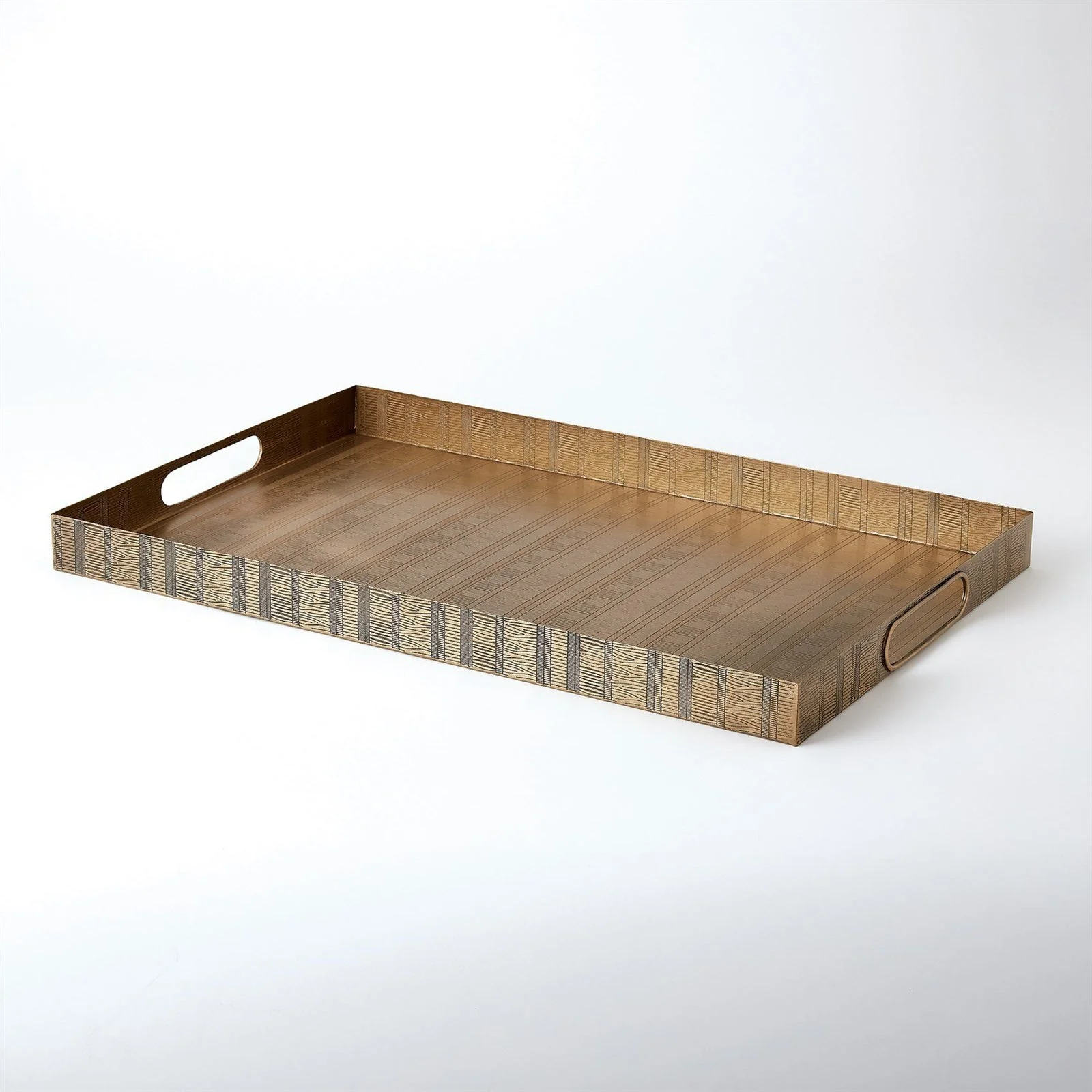 Global Views Kokoro Etched Rectangular Tray - Image 4
