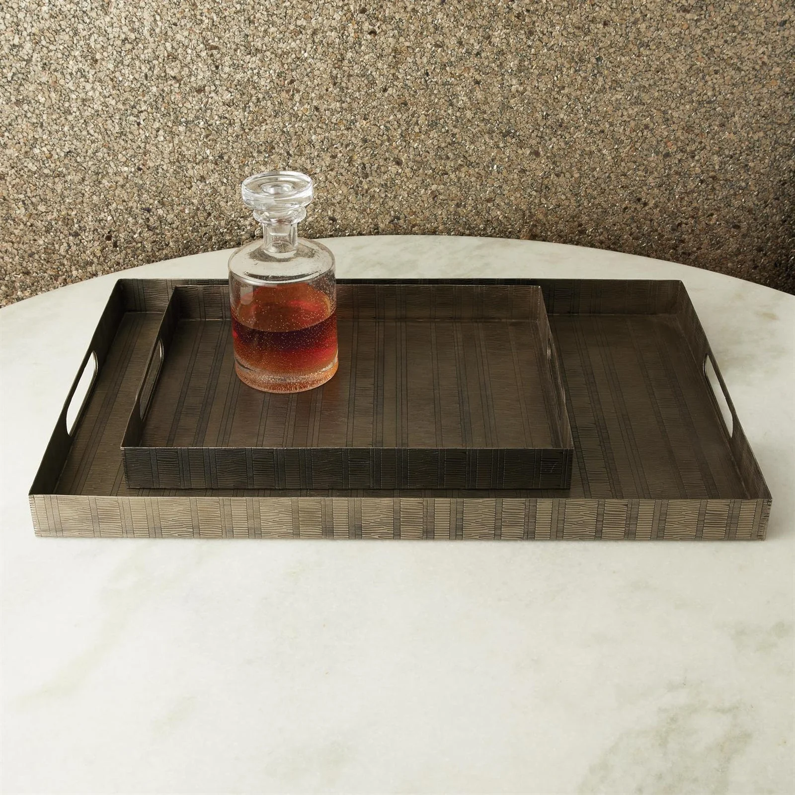 Global Views Kokoro Etched Rectangular Tray - Image 6