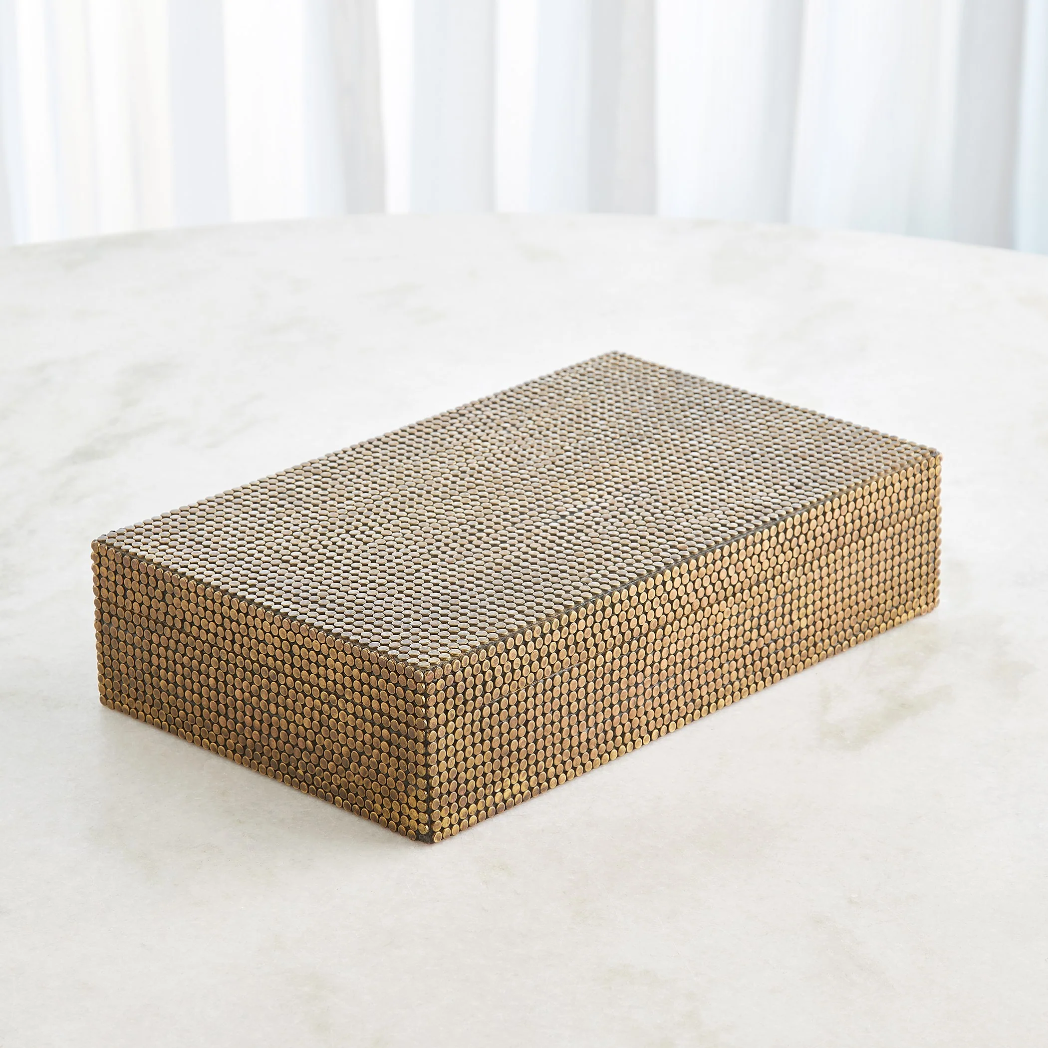 Global Views Lames Boxes and Trays Aged Brass - Image 15