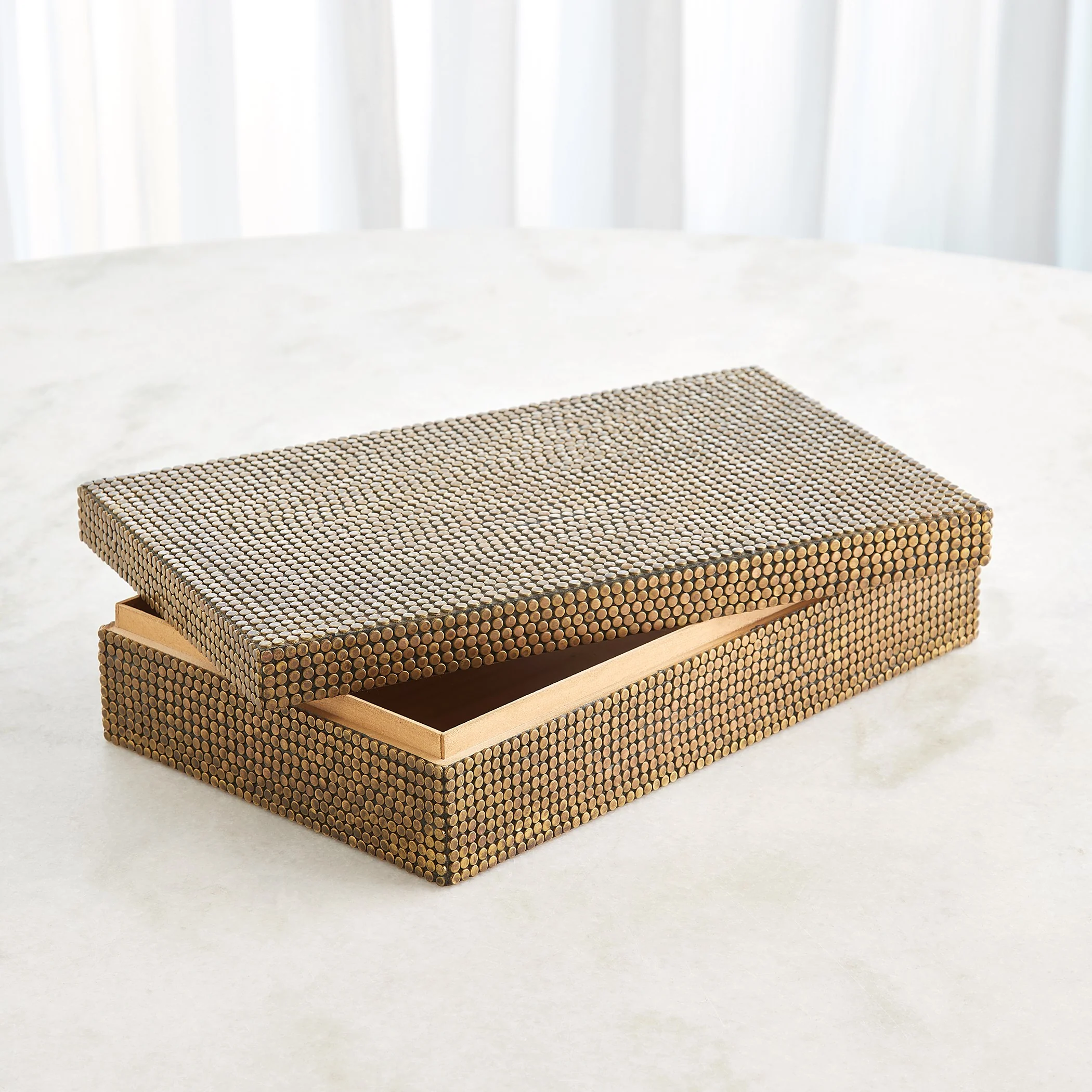 Global Views Lames Boxes and Trays Aged Brass - Image 16