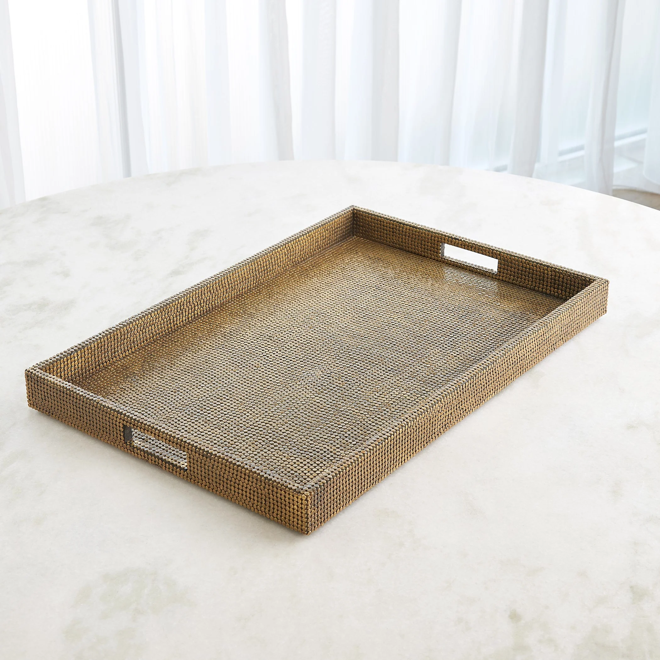 Global Views Lames Boxes and Trays Aged Brass - Image 26