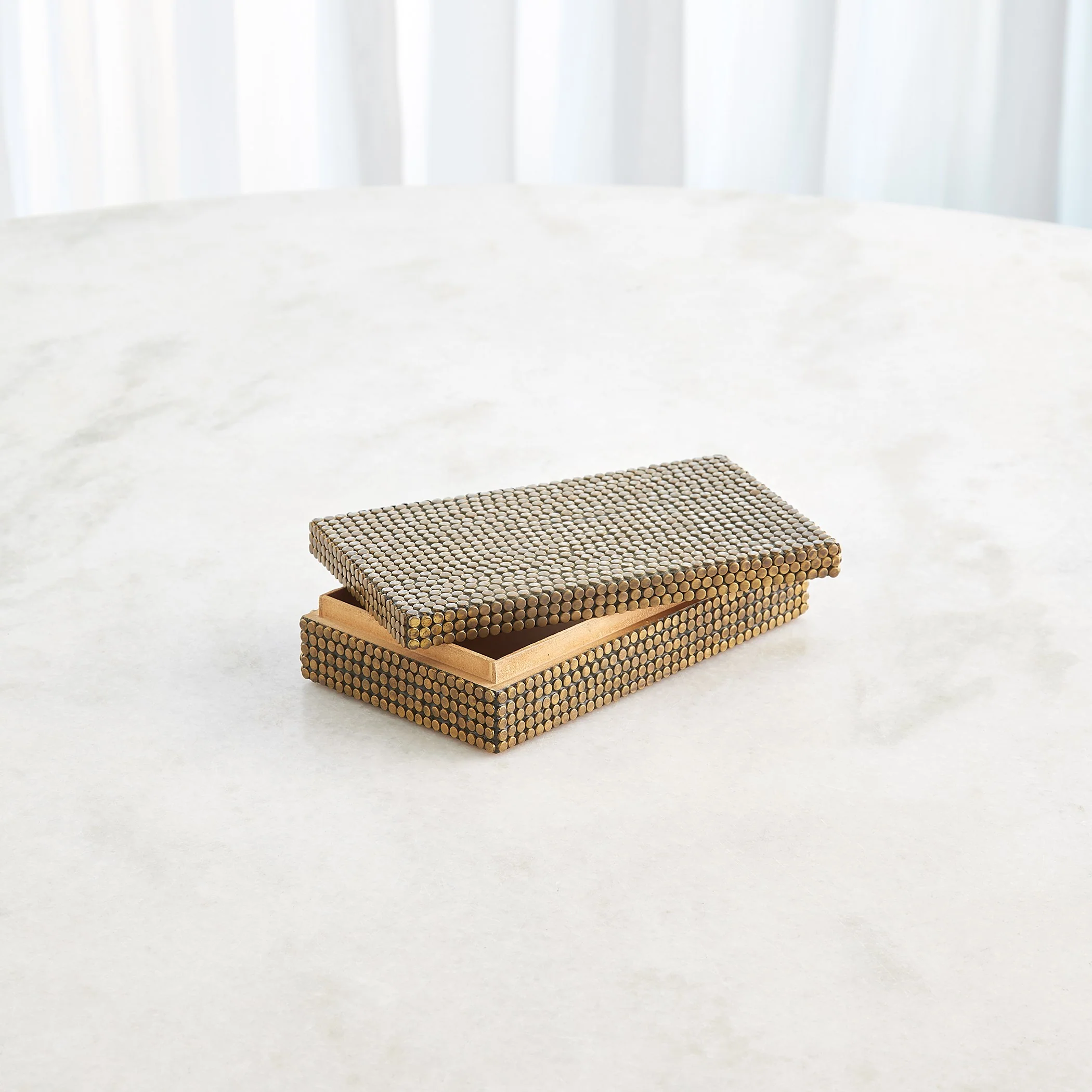 Global Views Lames Boxes and Trays Aged Brass - Image 5