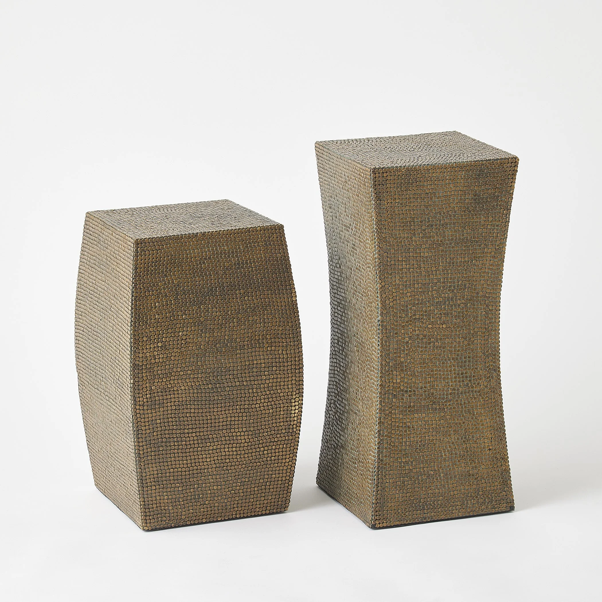Global Views Lames Table Aged Brass - Image 2