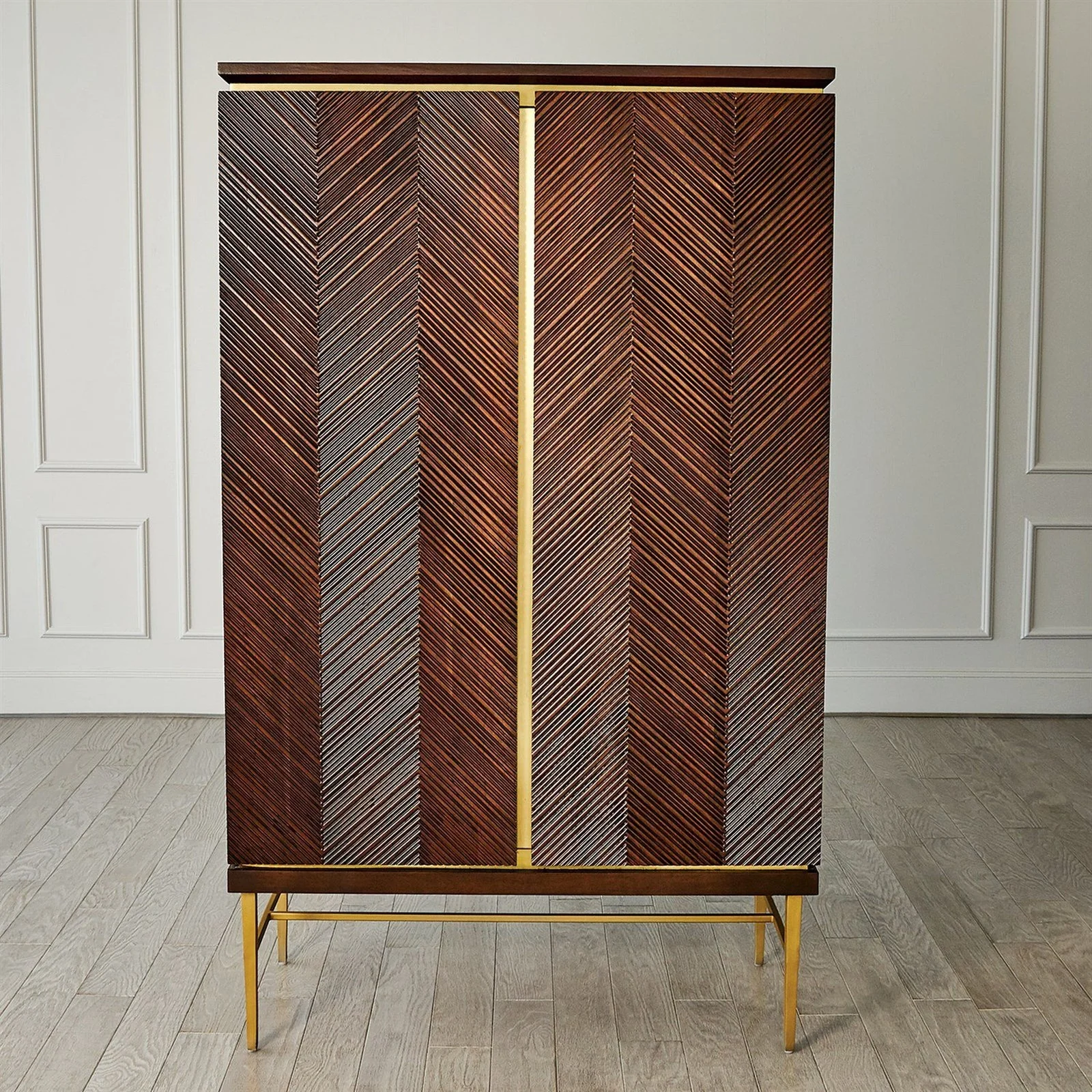 Global Views Latilla Tall Bar Cabinet - Image 2